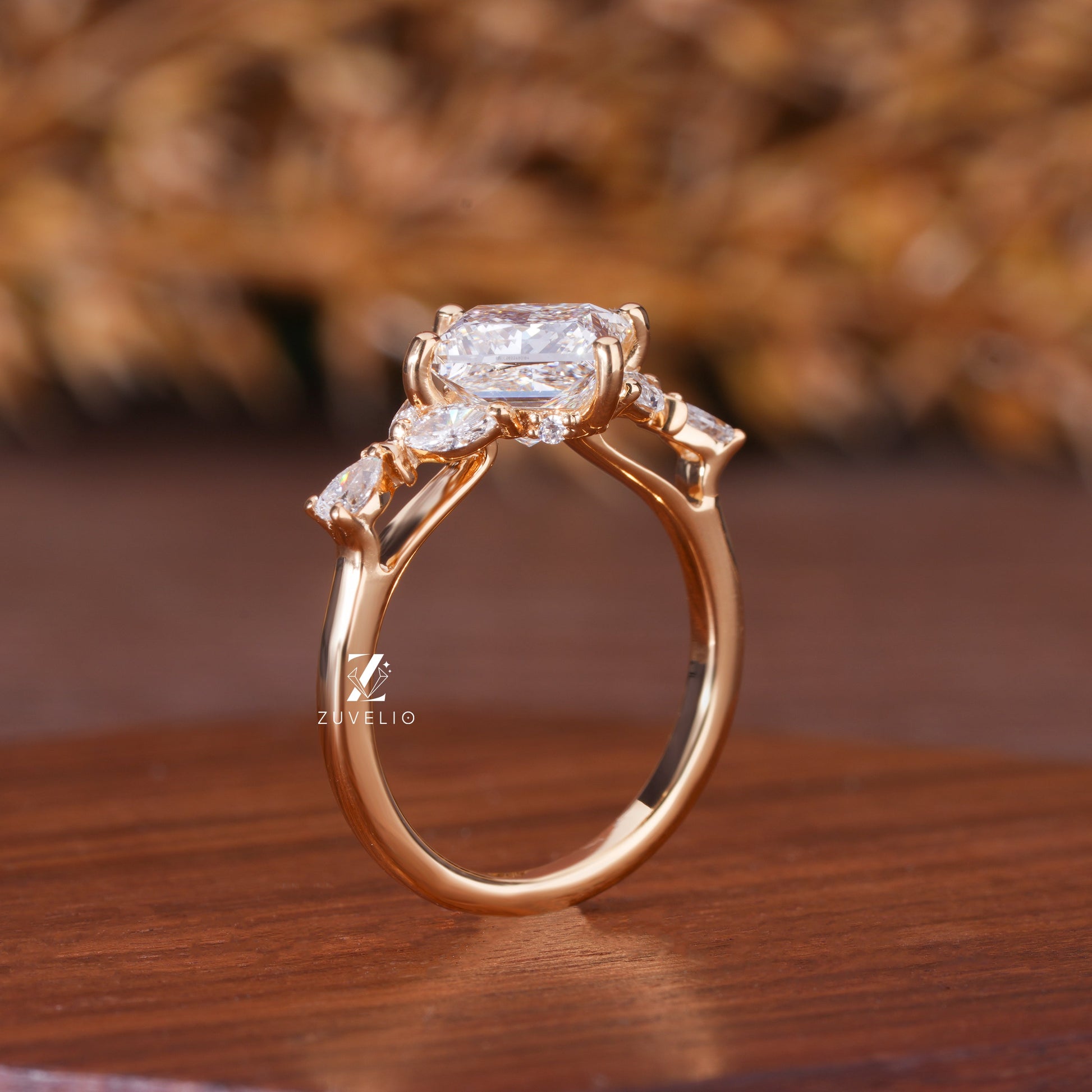 Yellow Gold Lab Diamond Engagement Ring
