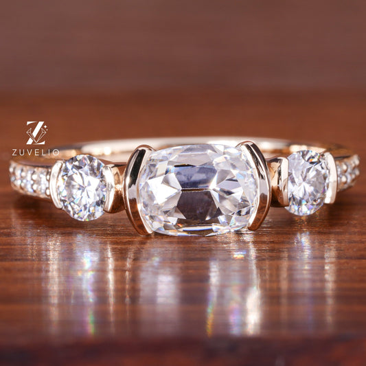 OMC Cushion Moissanite Ring