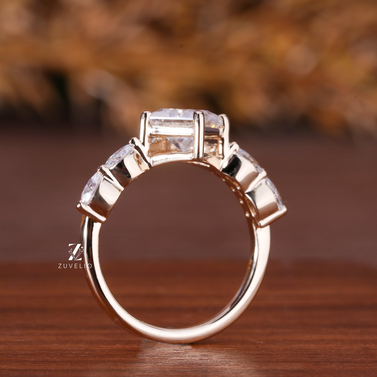 Princess Cut Moissanite Ring