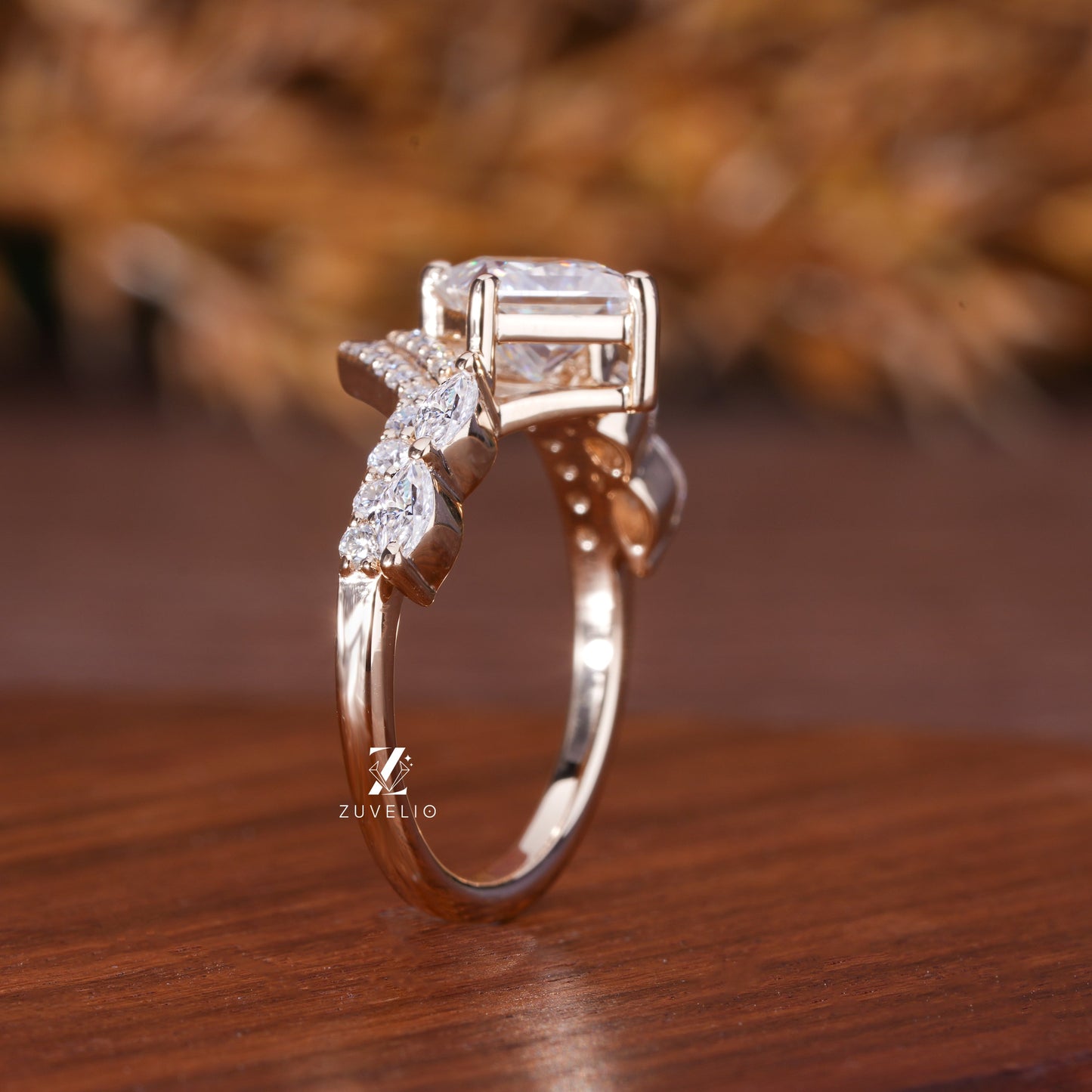 Princess Cut Moissanite Ring