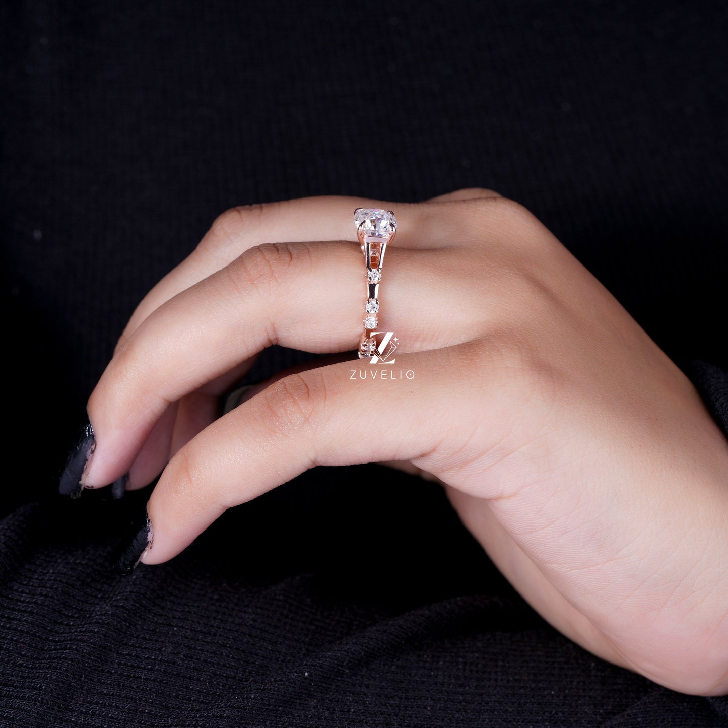 Cushion Moissanite Engagement Ring