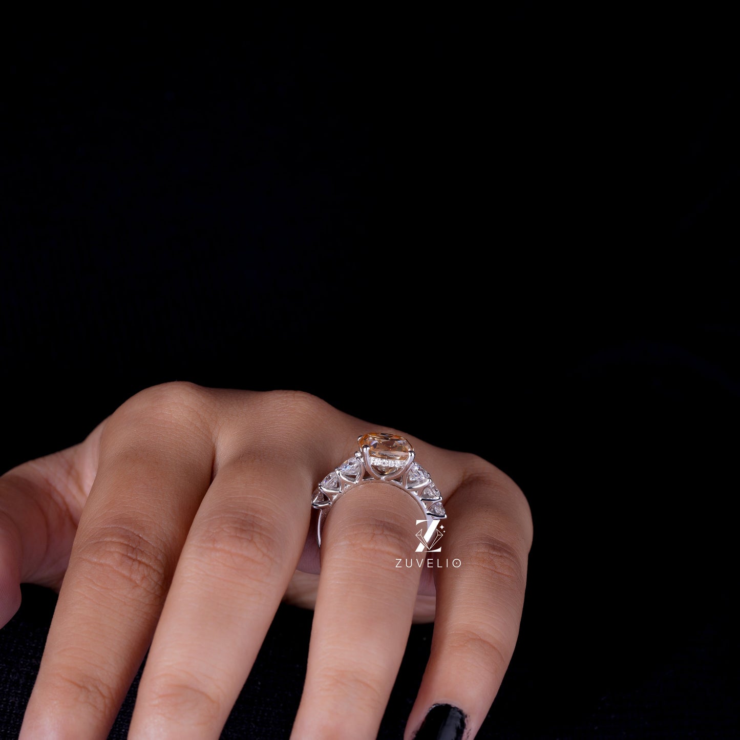 OMC Cushion Moissanite Ring