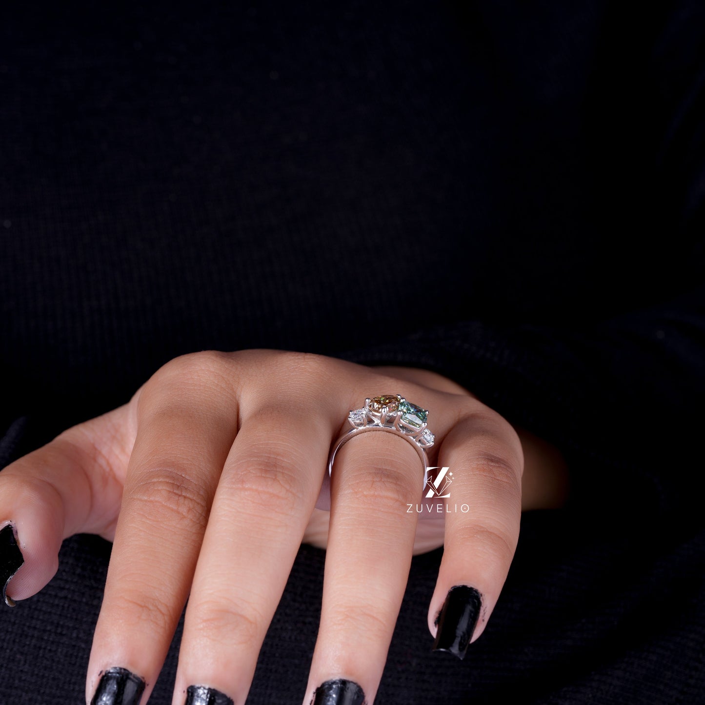 Toi et Moi Moissanite Ring