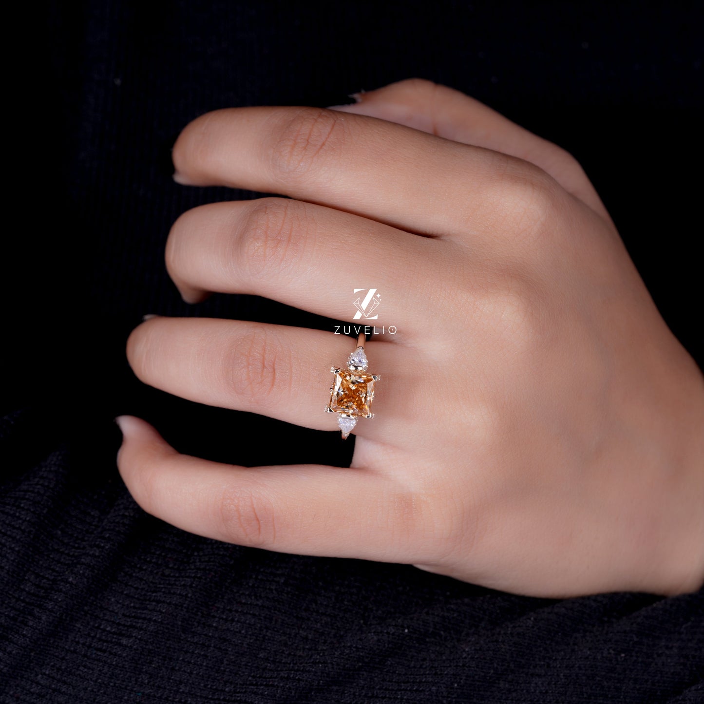 Princess Cut Moissanite Ring
