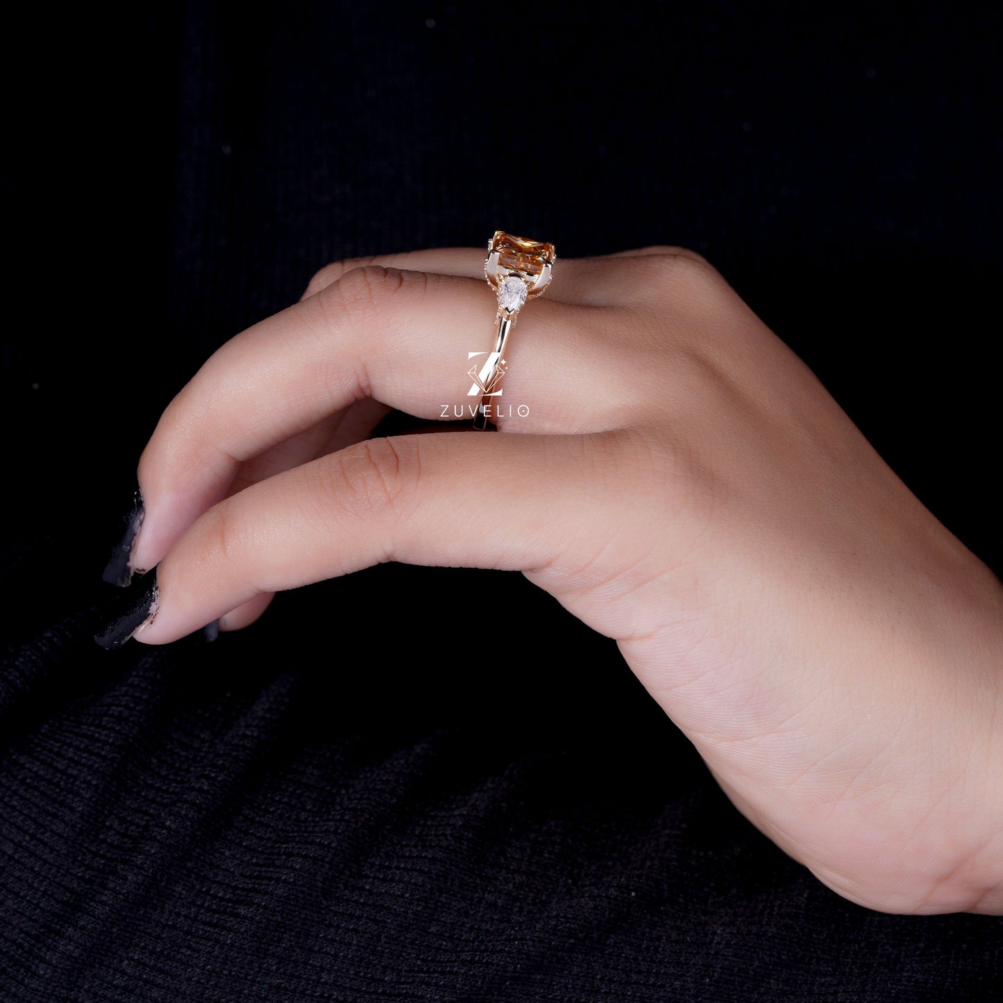 Princess Cut Moissanite Ring