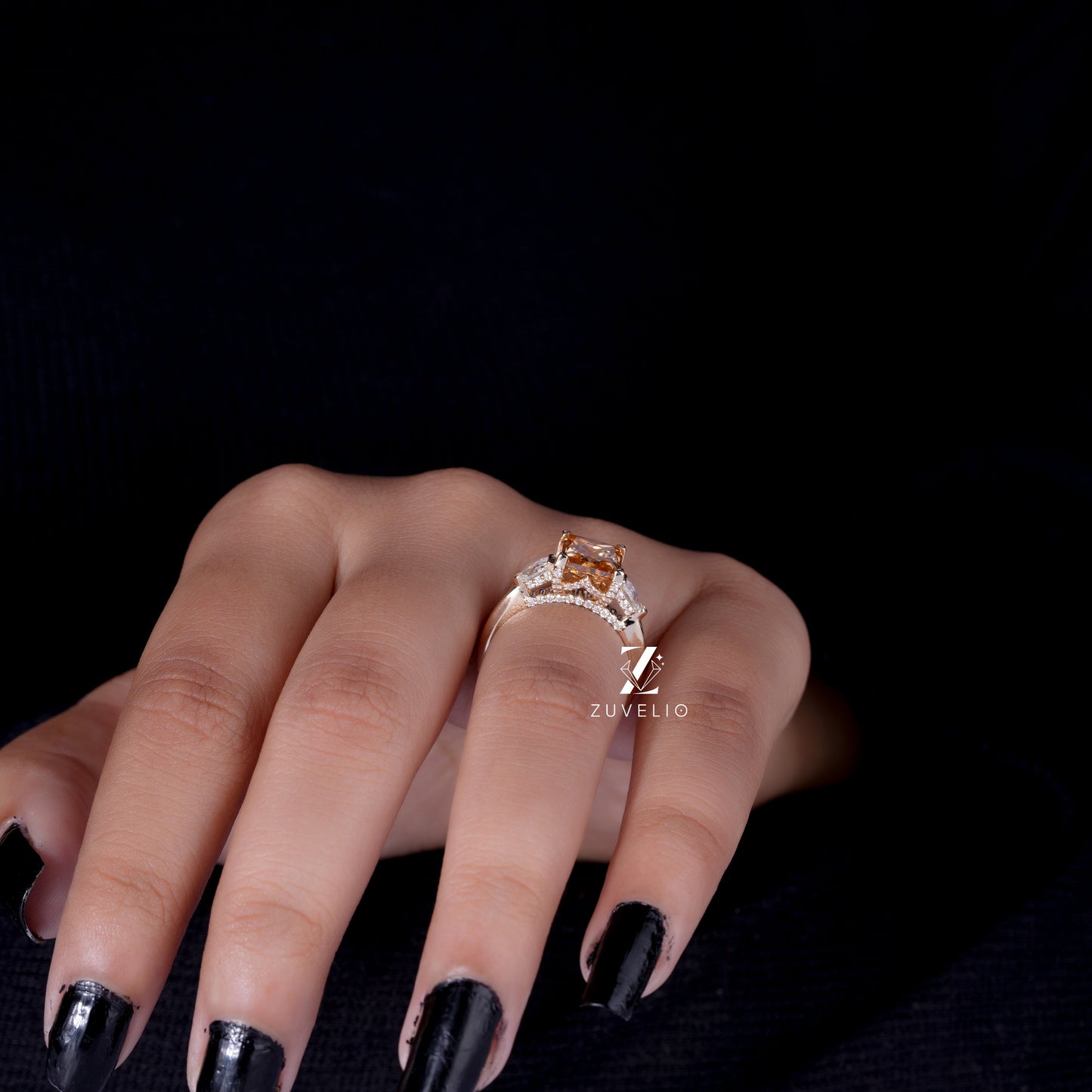 Princess Cut Moissanite Ring