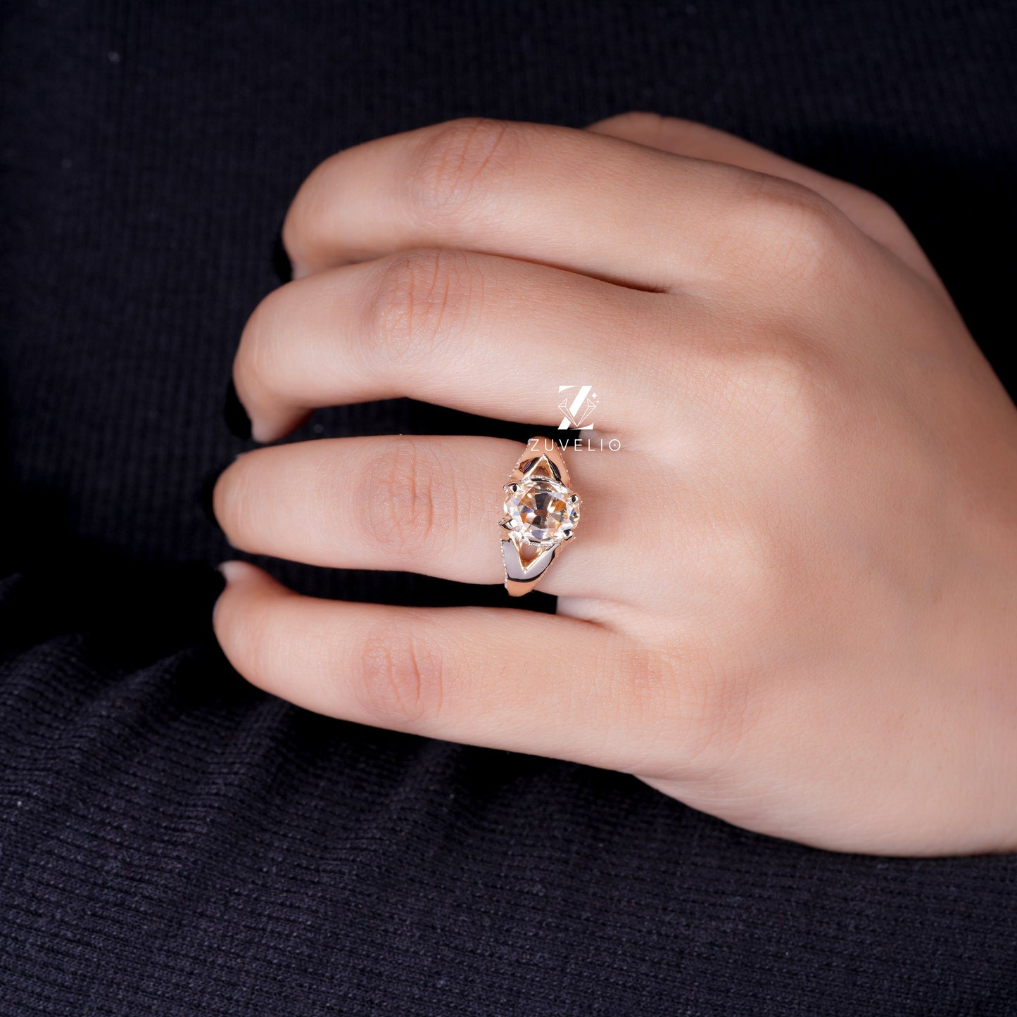 OMC Oval Moissanite Ring