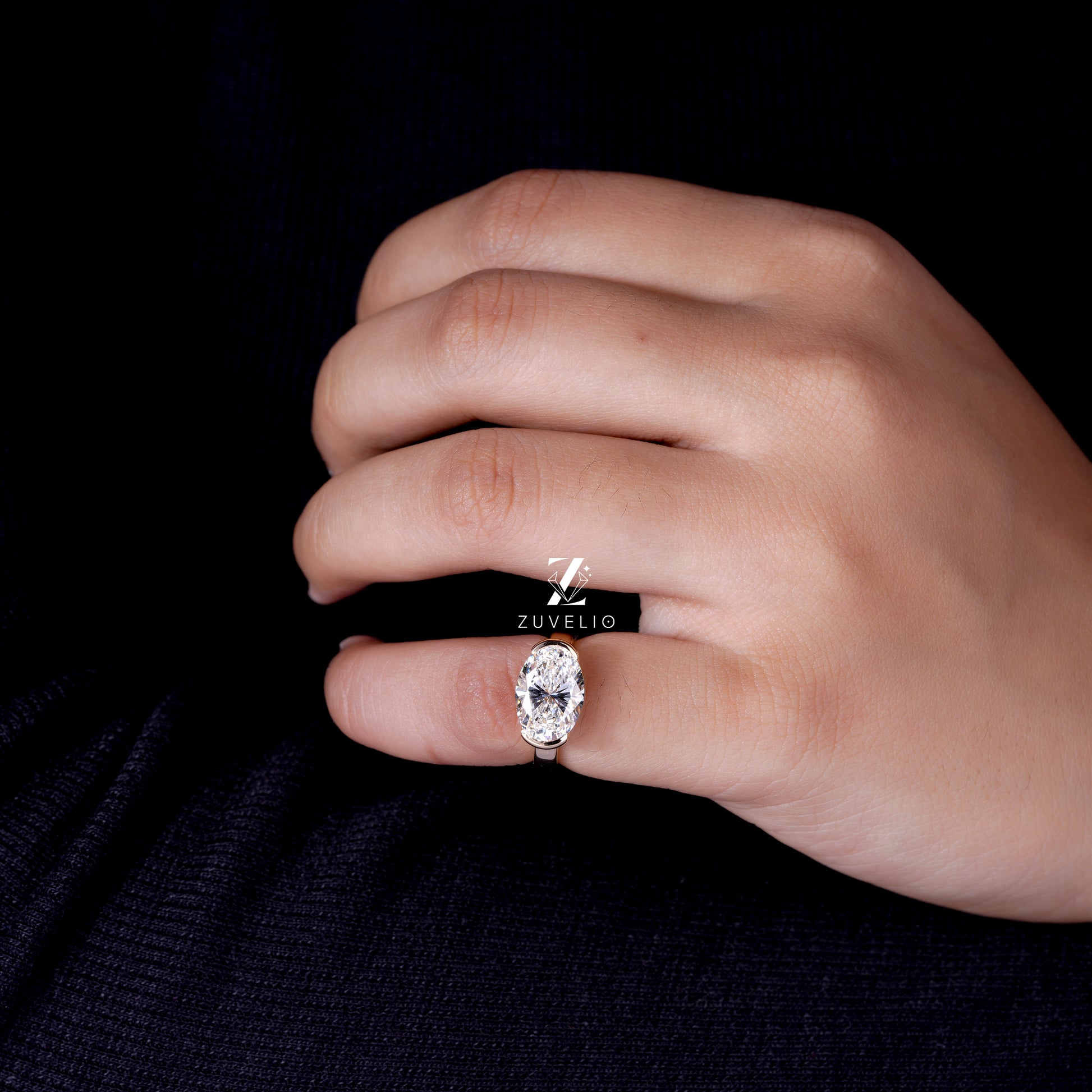 Oval Lab Diamond Engagement Ring