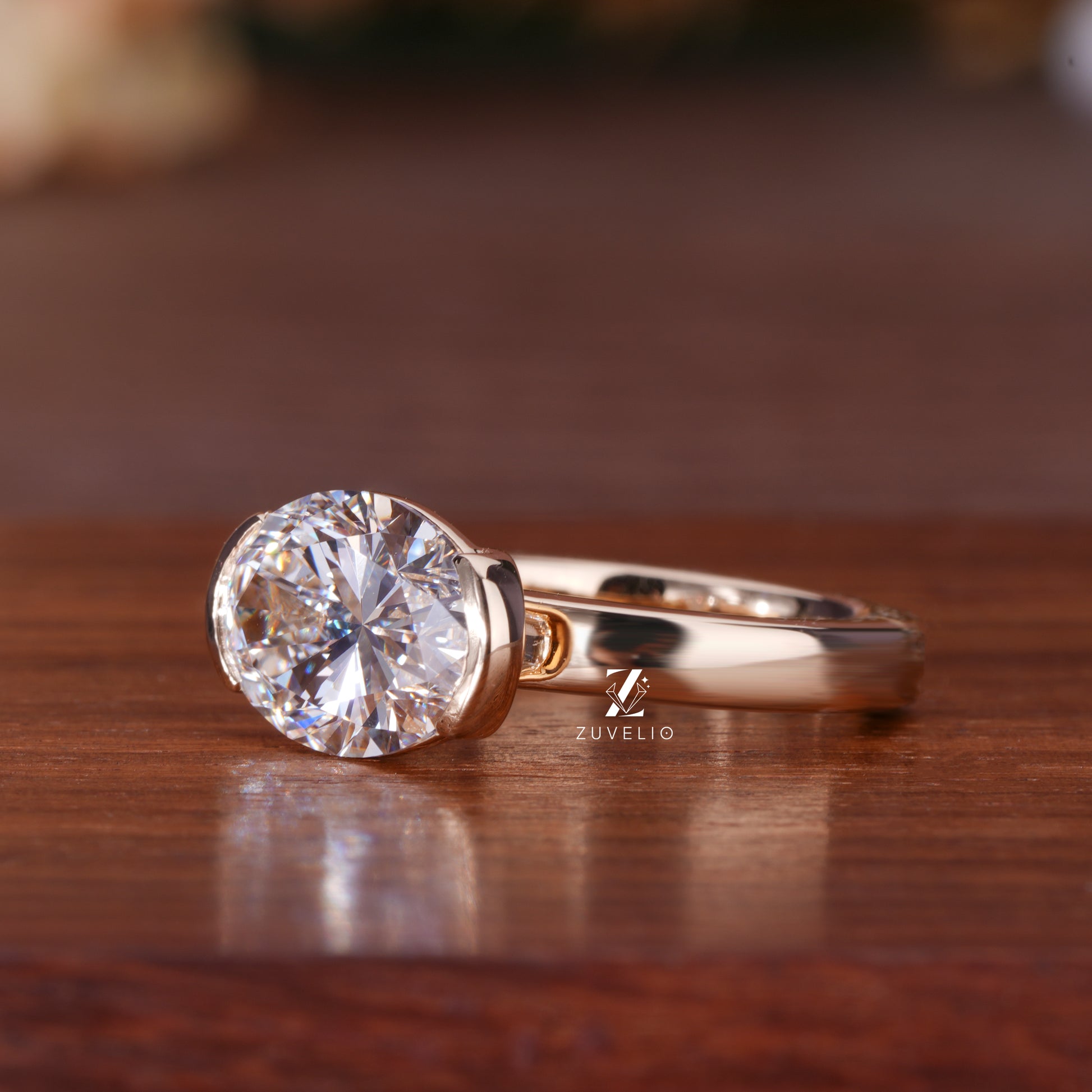 Oval Lab Diamond Engagement Ring
