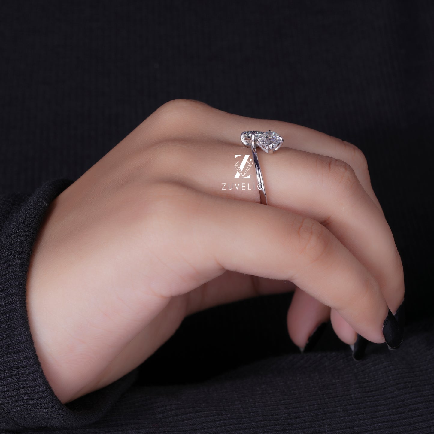 Toi et Moi Moissanite  Ring
