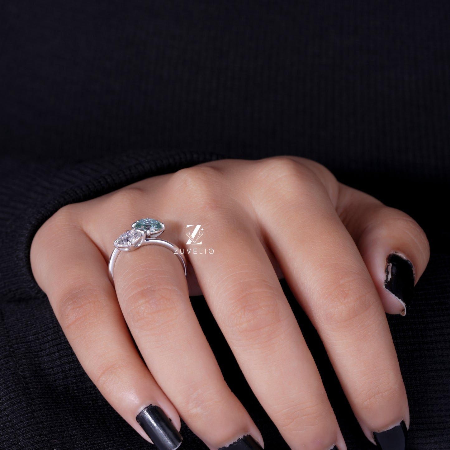 Toi et Moi Moissanite  Ring