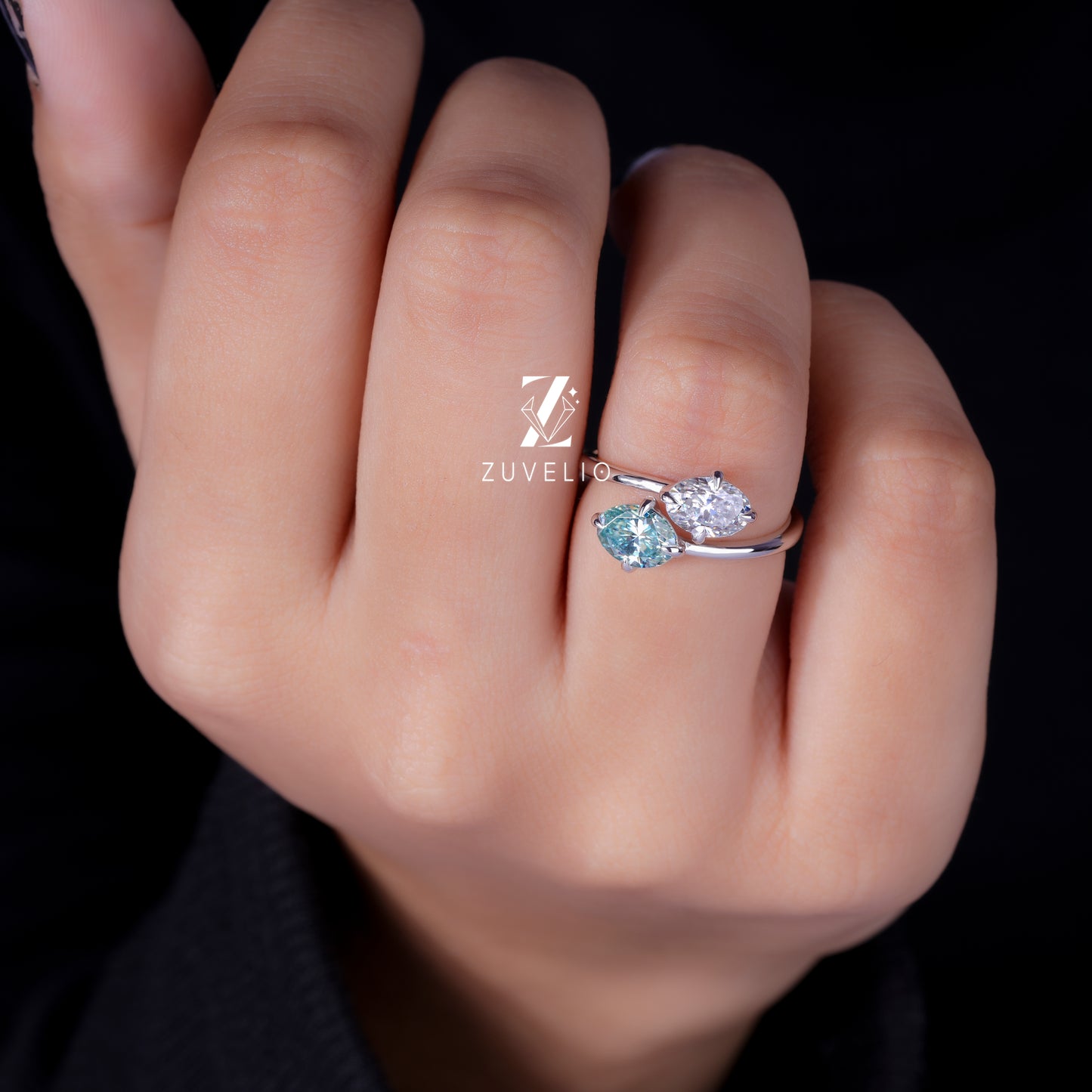 Toi et Moi Moissanite  Ring