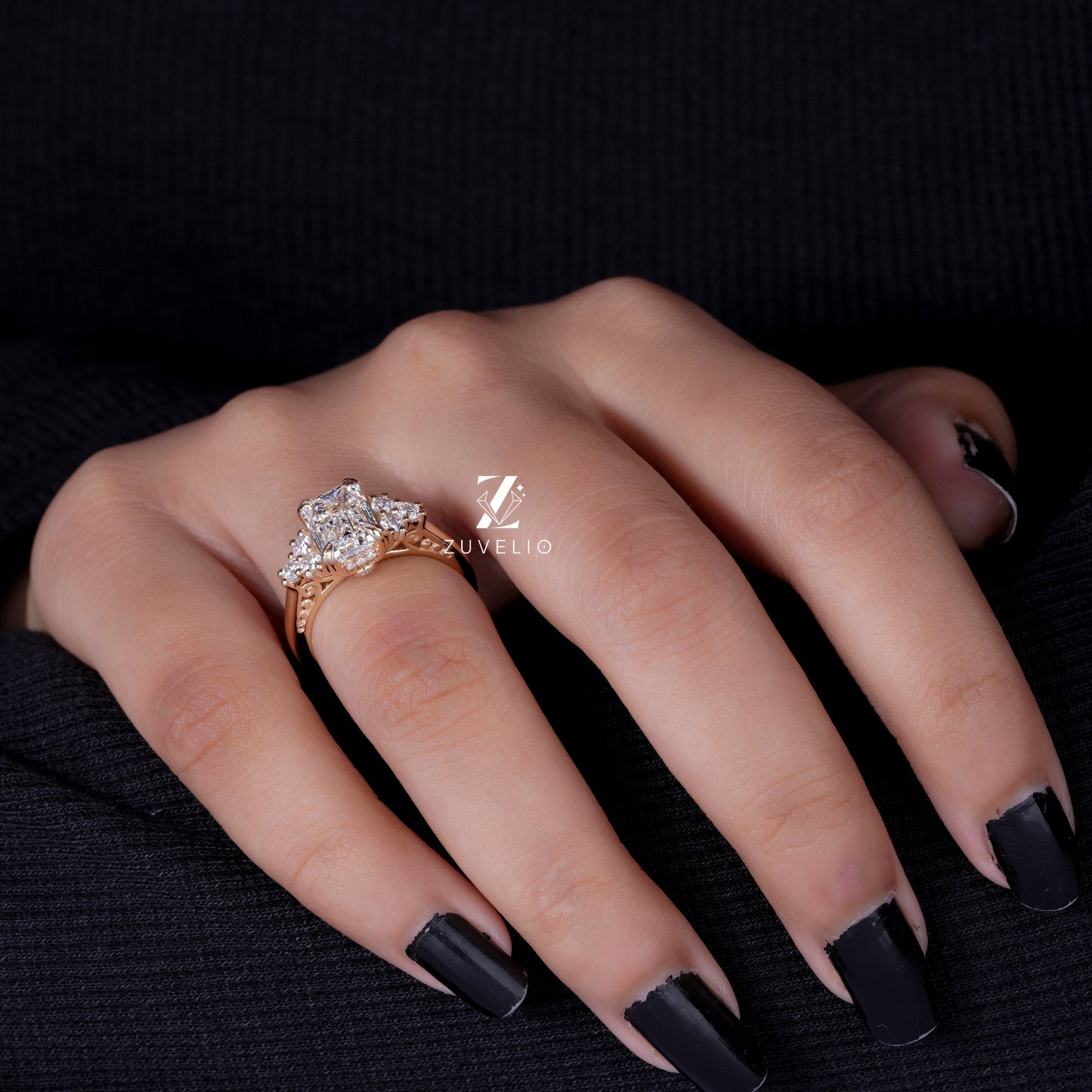 Emerald Cut Lab Diamond Ring