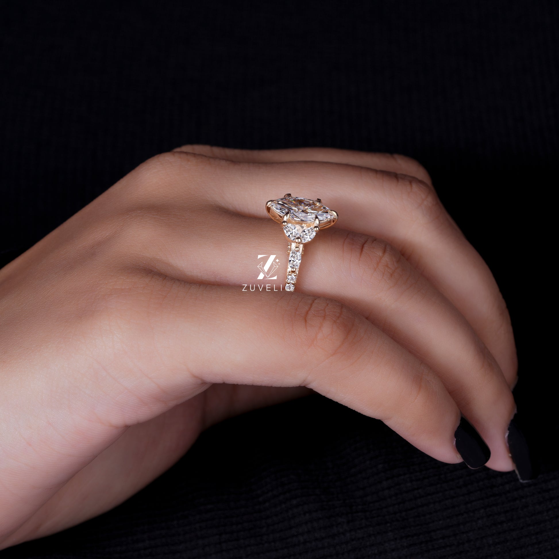 Marquise Cut Lab Grown Diamond Ring