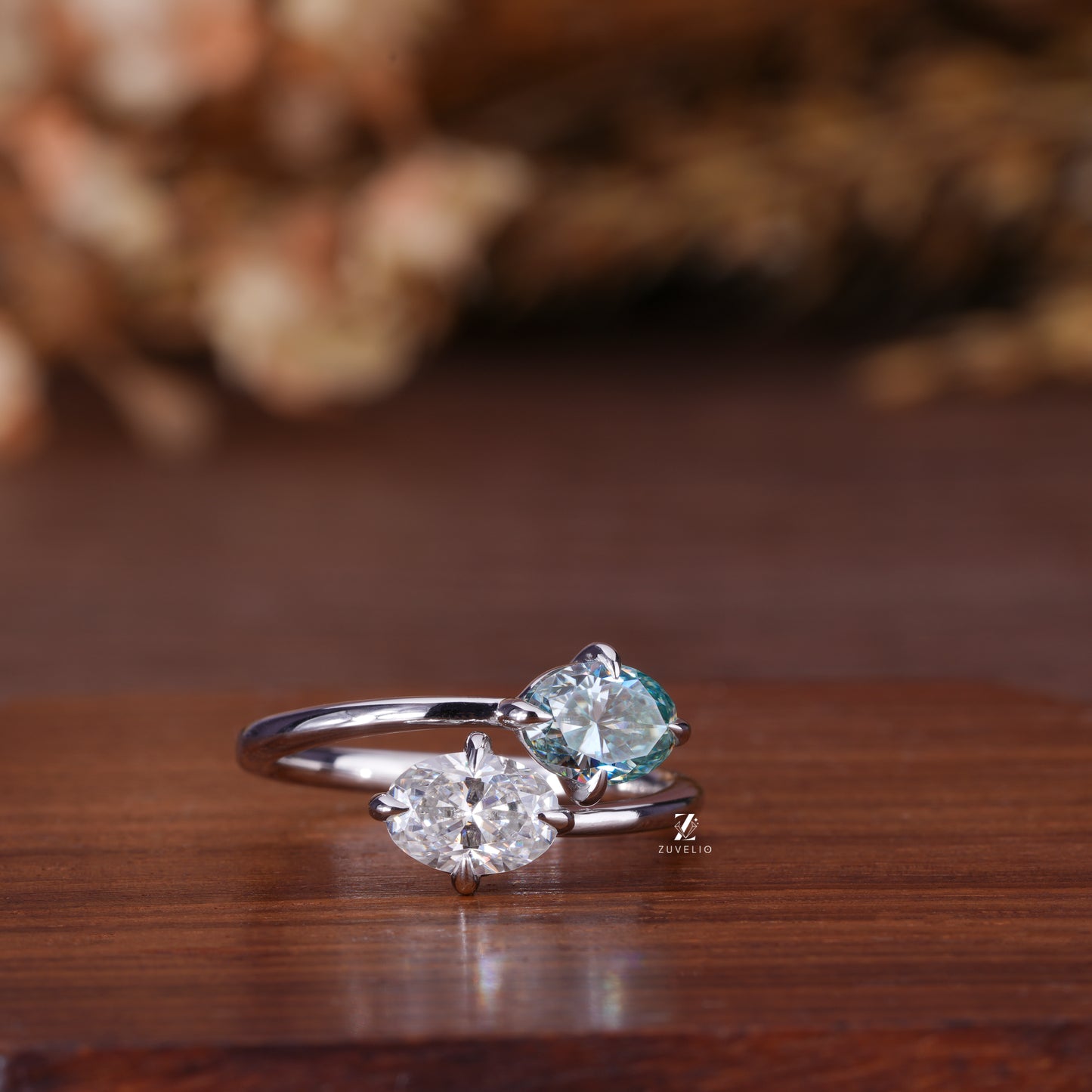 Toi et Moi Moissanite  Ring