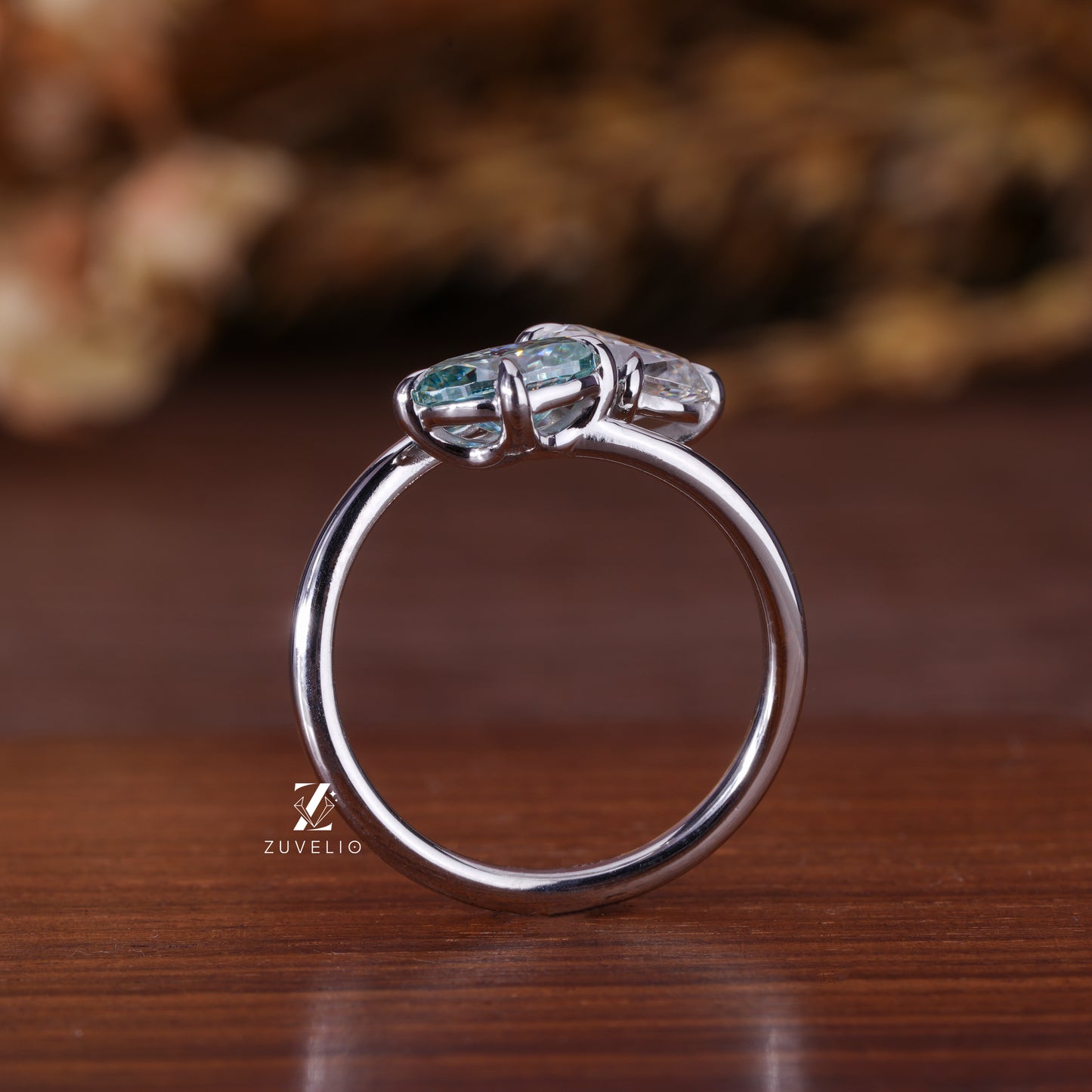 Toi et Moi Moissanite  Ring