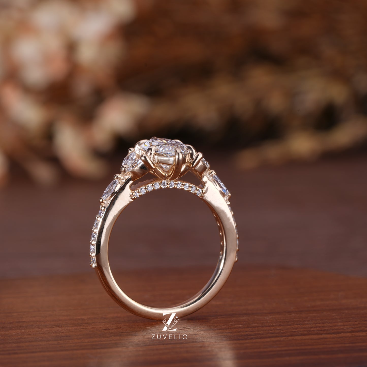 Marquise Cluster Lab Diamond Ring