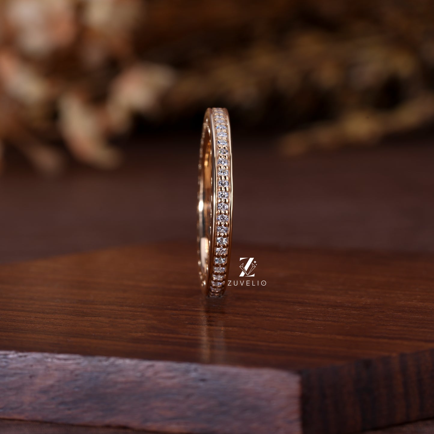 Heart Engraved Eternity Band