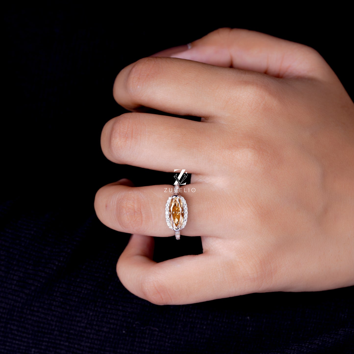 Oval Halo Celestial Ring