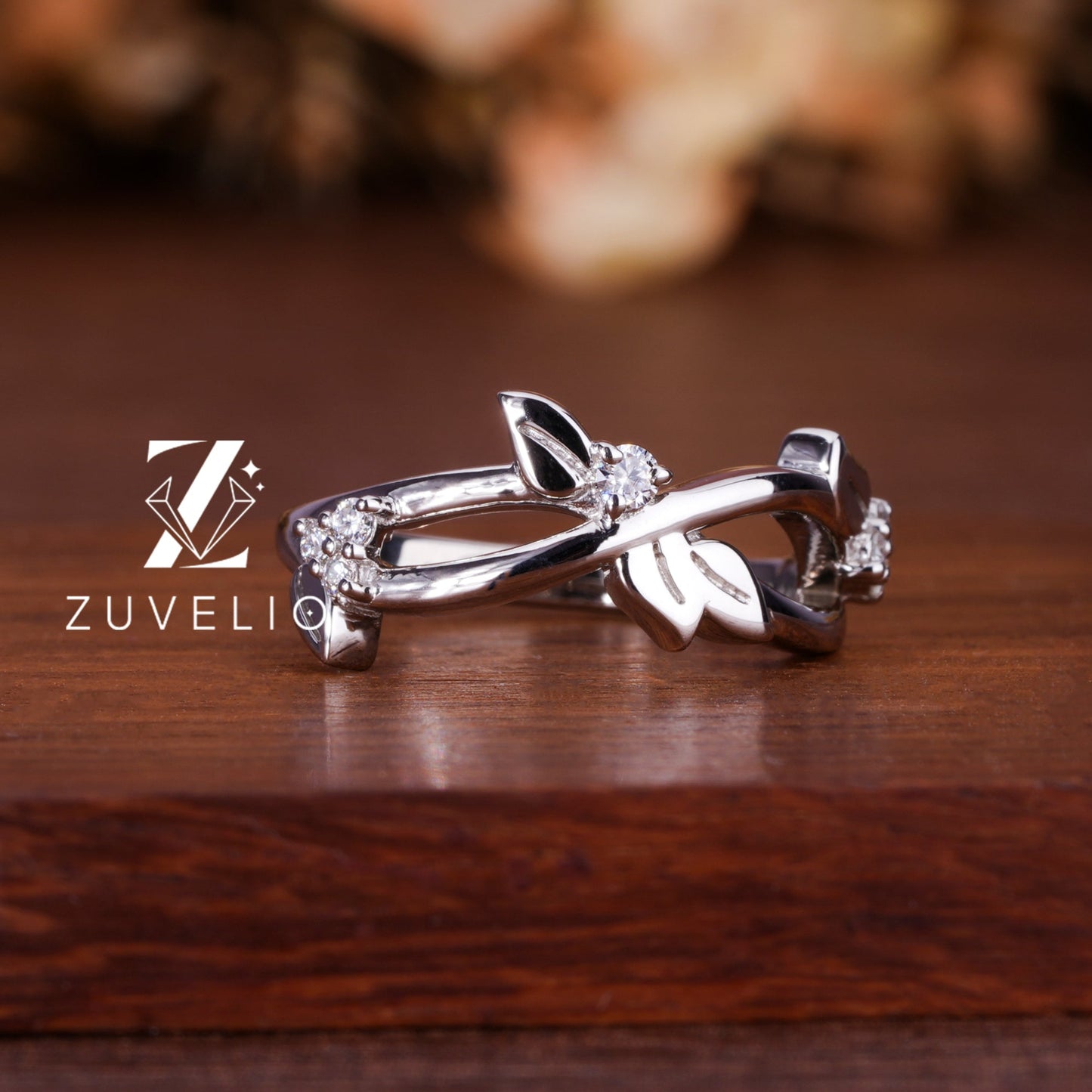 Nature Inspired Moissanite Band