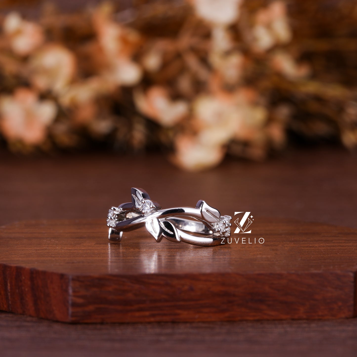 Nature Inspired Moissanite Band