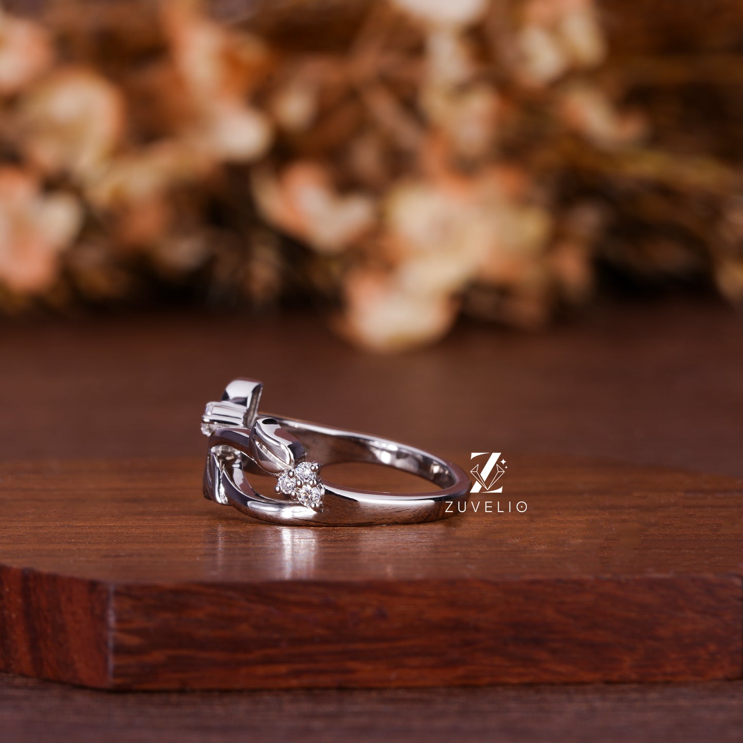 Nature Inspired Moissanite Band
