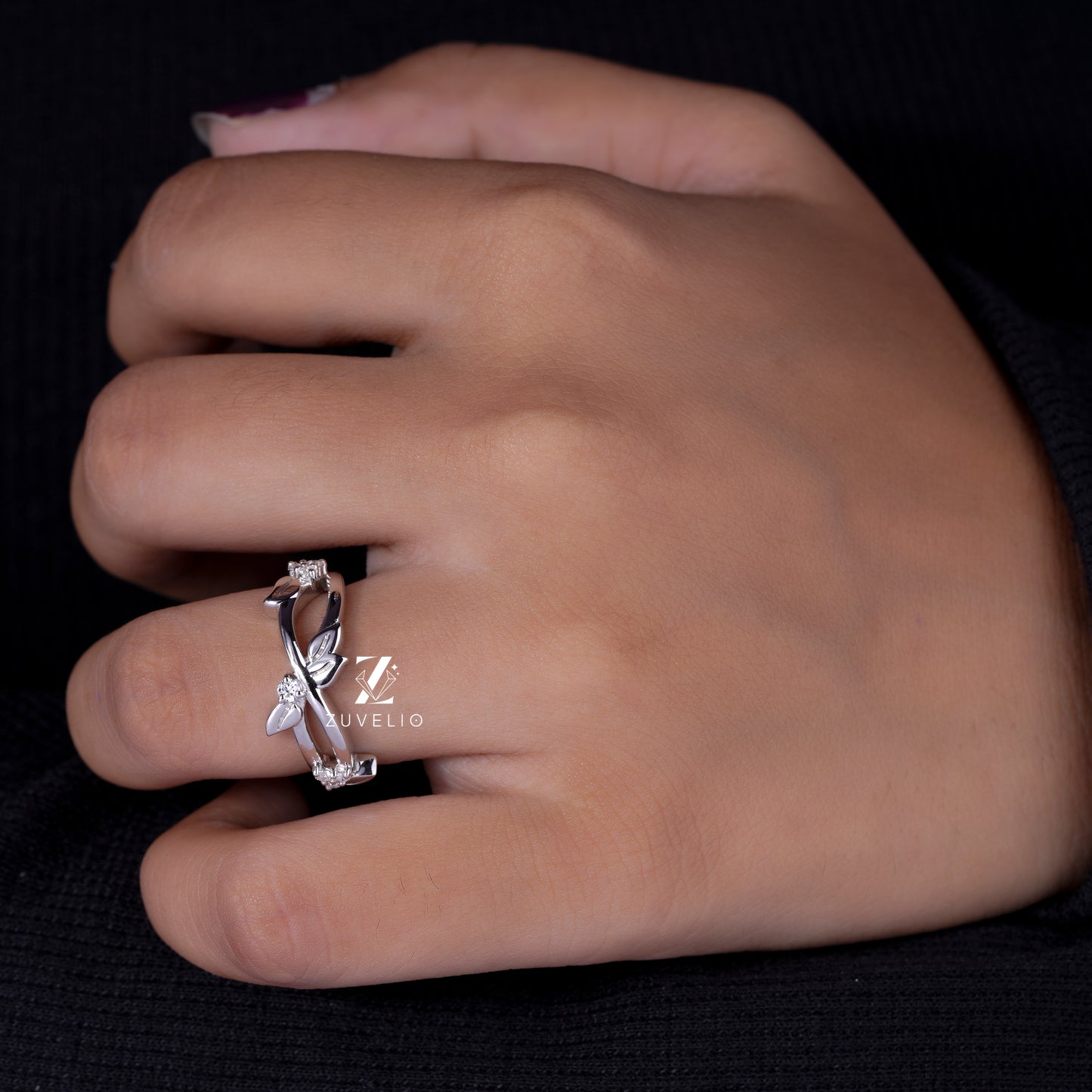 Nature Inspired Moissanite Band