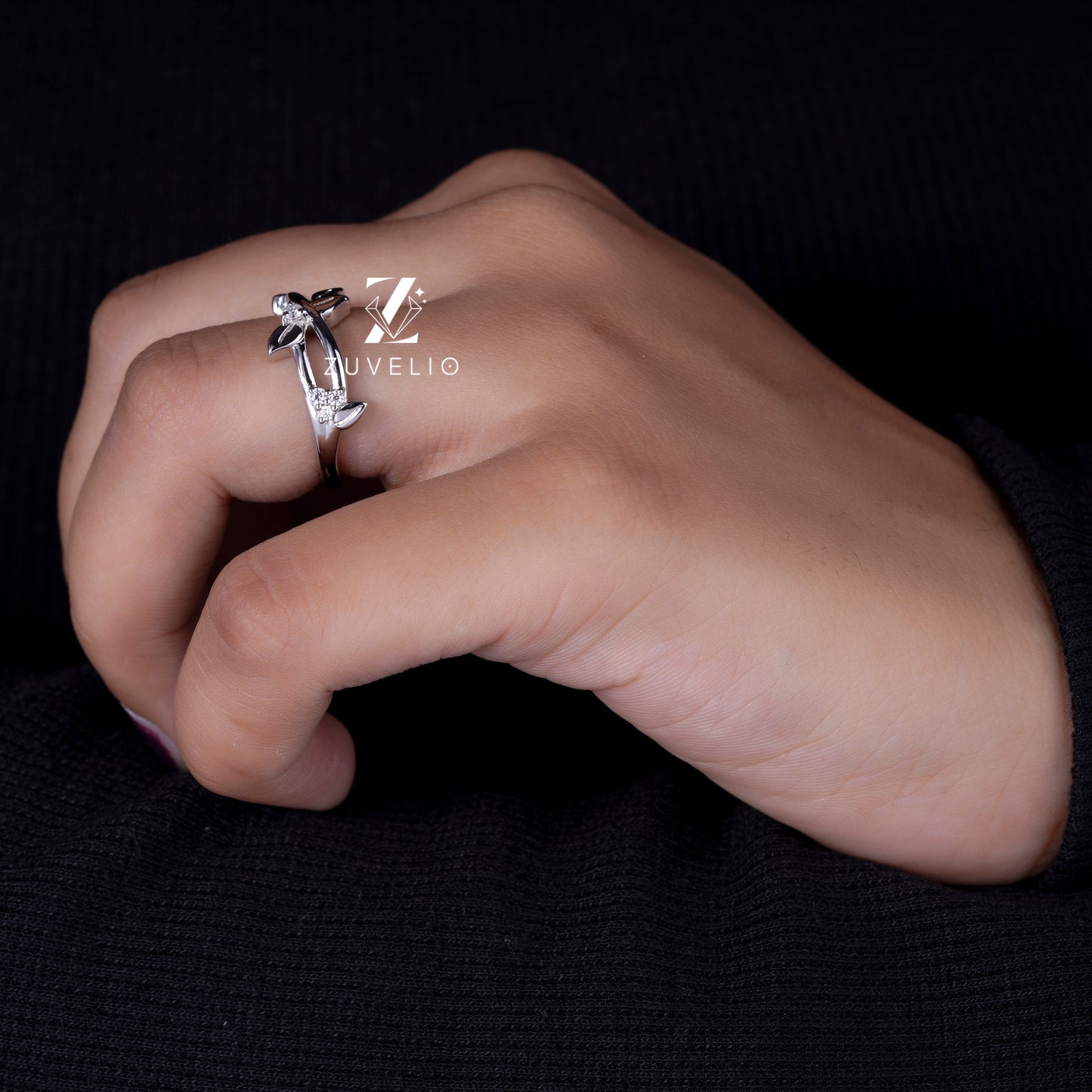 Nature Inspired Moissanite Band