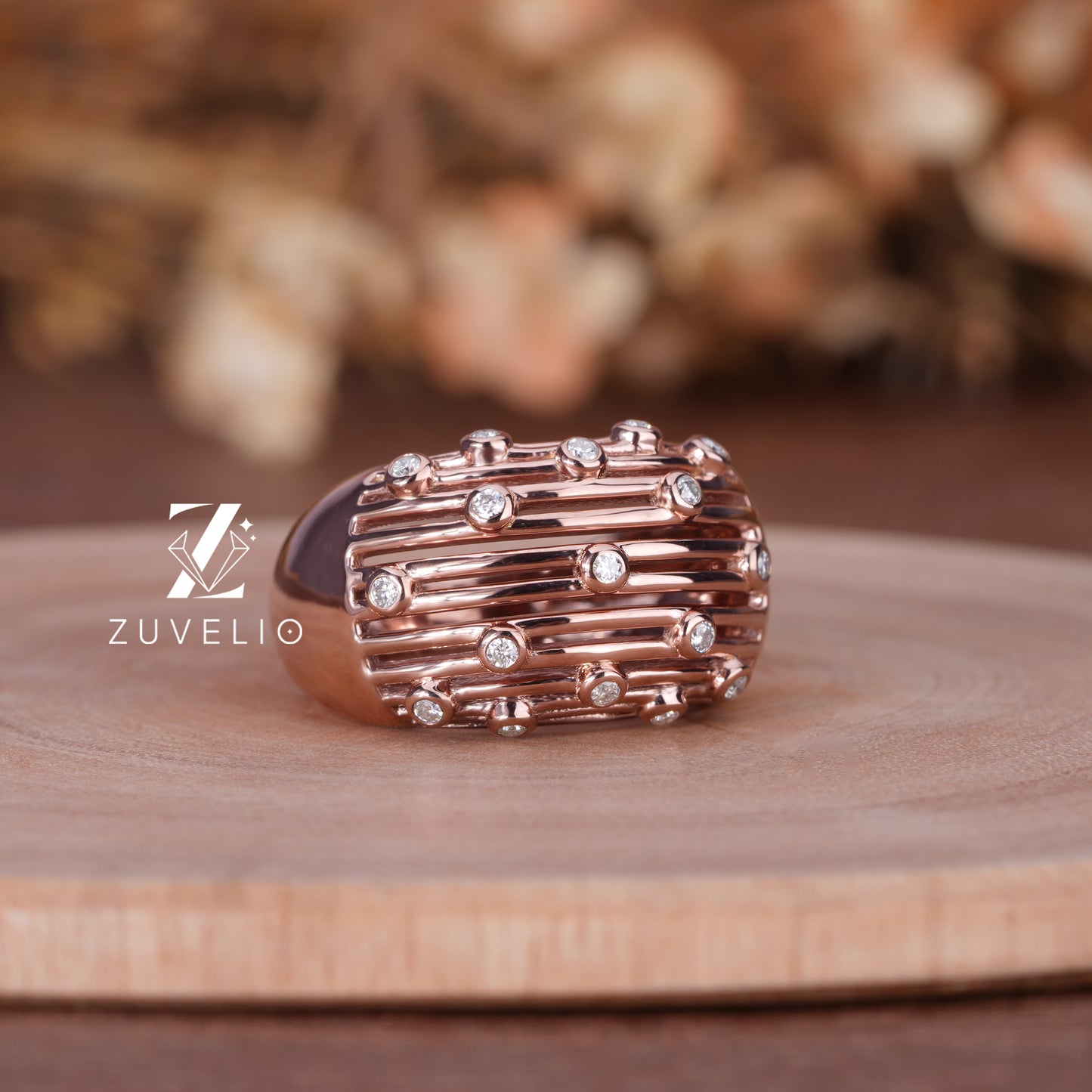 Round Moissanite Dome Shank