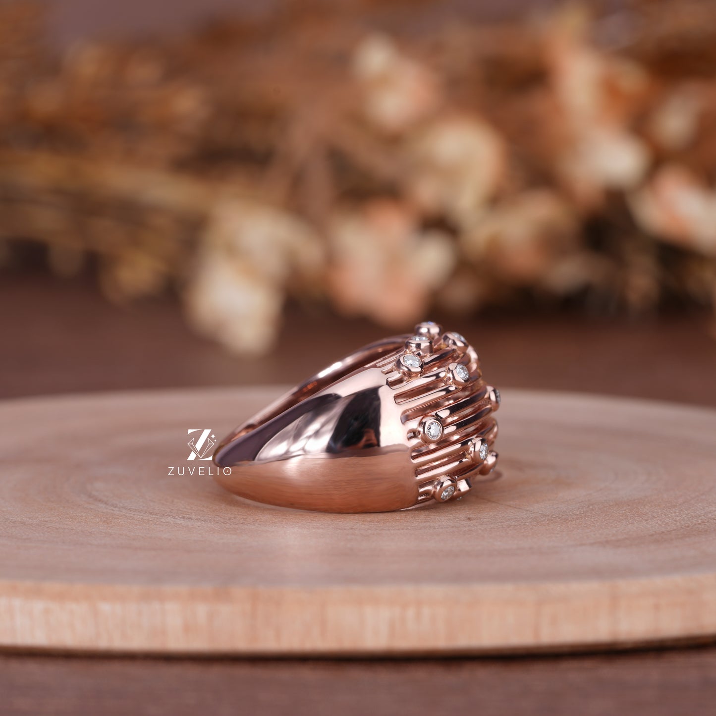 Round Moissanite Dome Shank