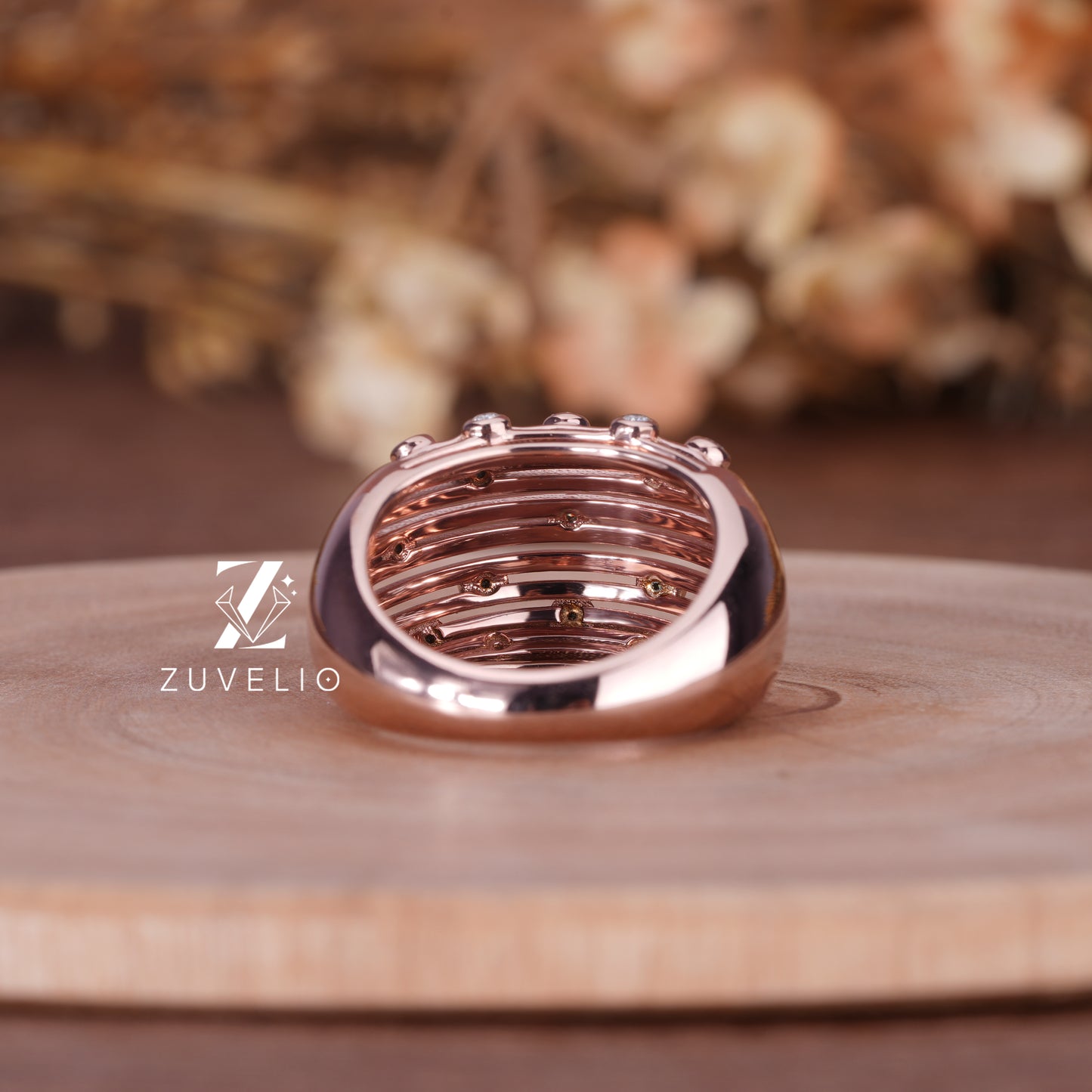 Round Moissanite Dome Shank