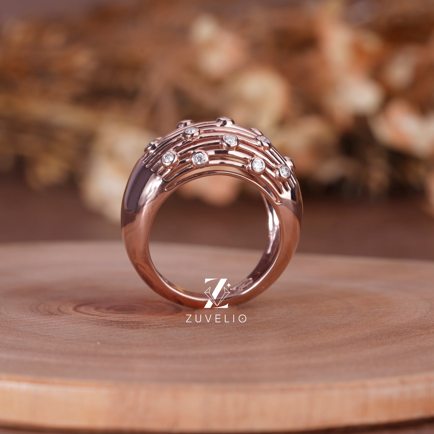 Round Moissanite Dome Shank