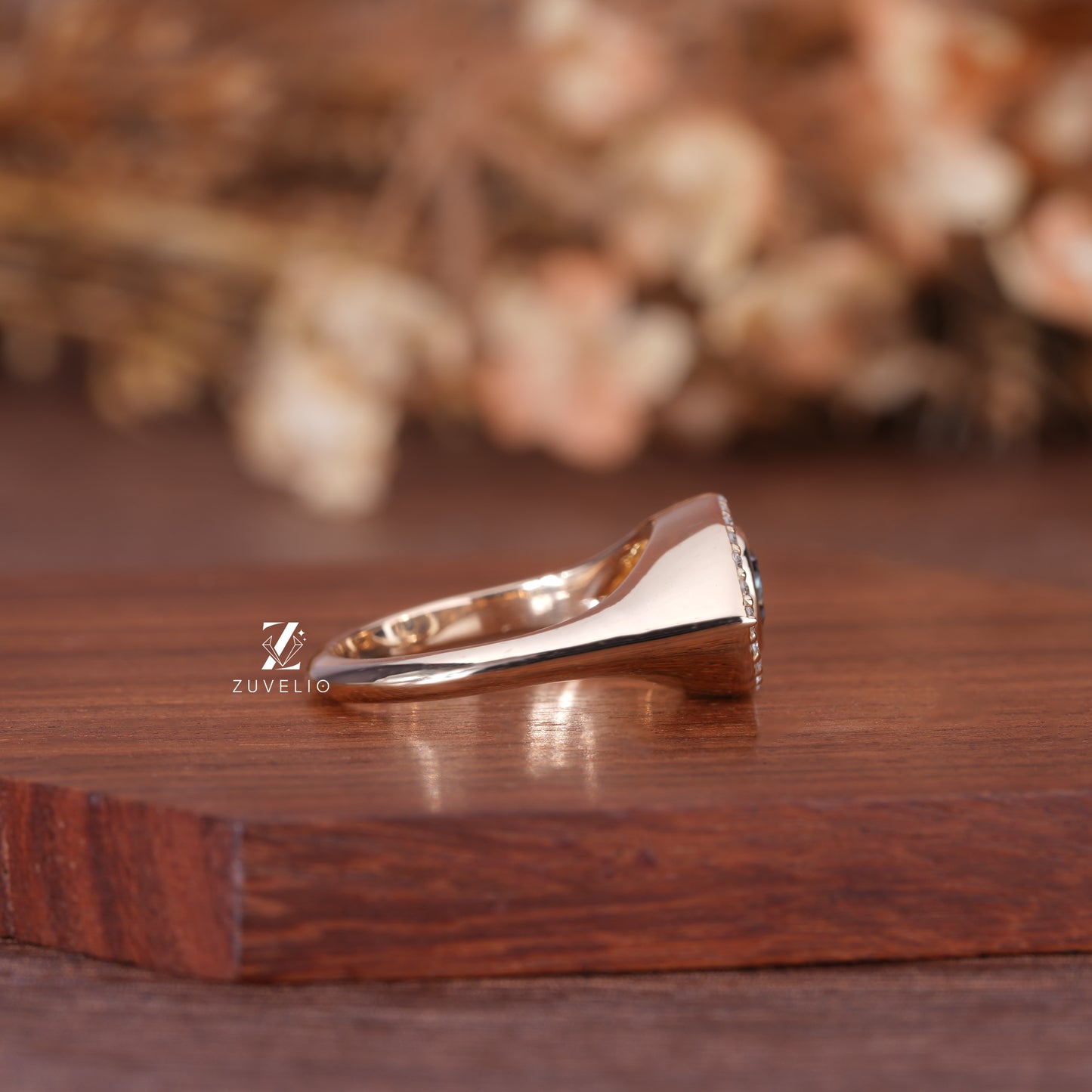 Round Moissanite Evil Eye Ring