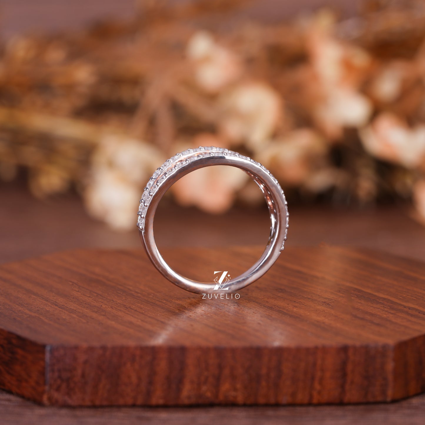Lab Diamond Round Cut Band