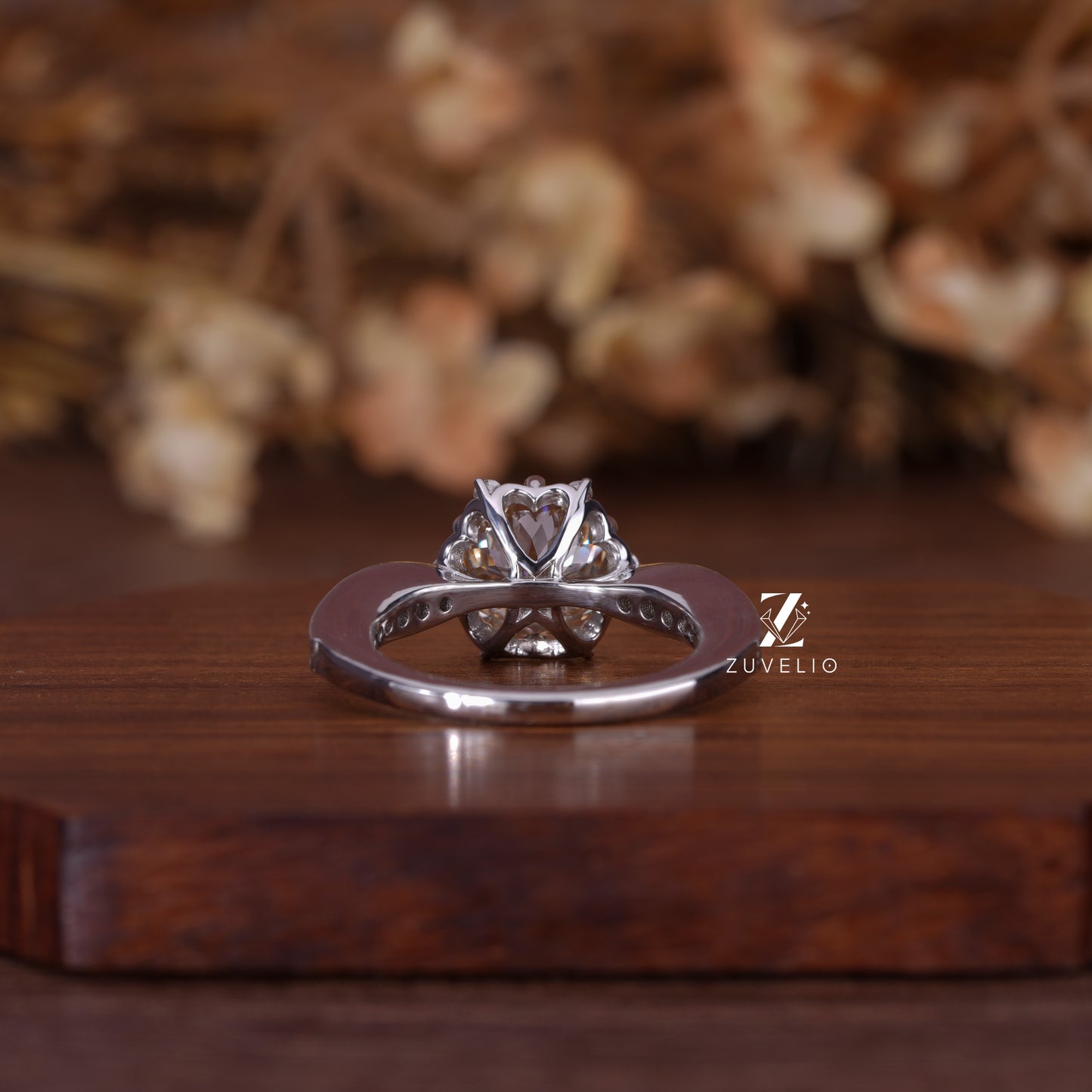 Victorian Champagne Moissanite Ring