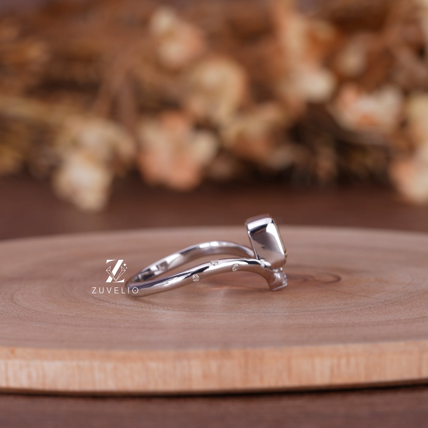 Emerald Cut Champagne Ring