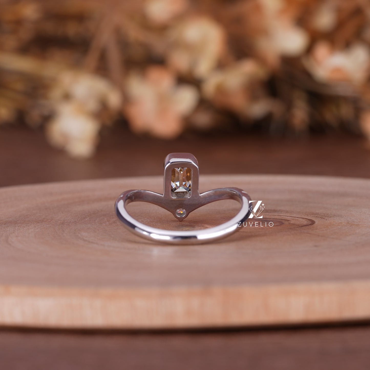 Emerald Cut Champagne Ring