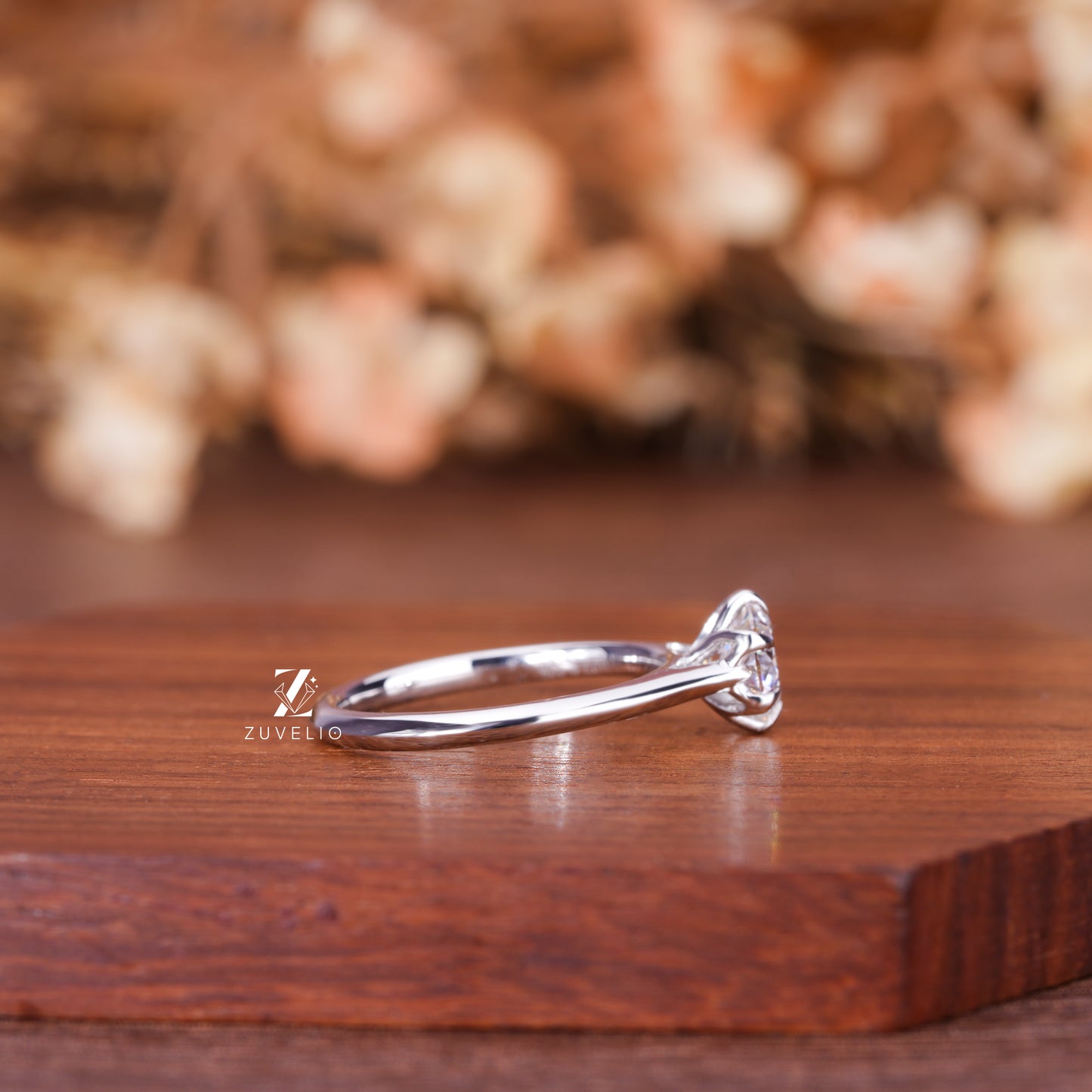 Round Moissanite Solitaire Ring