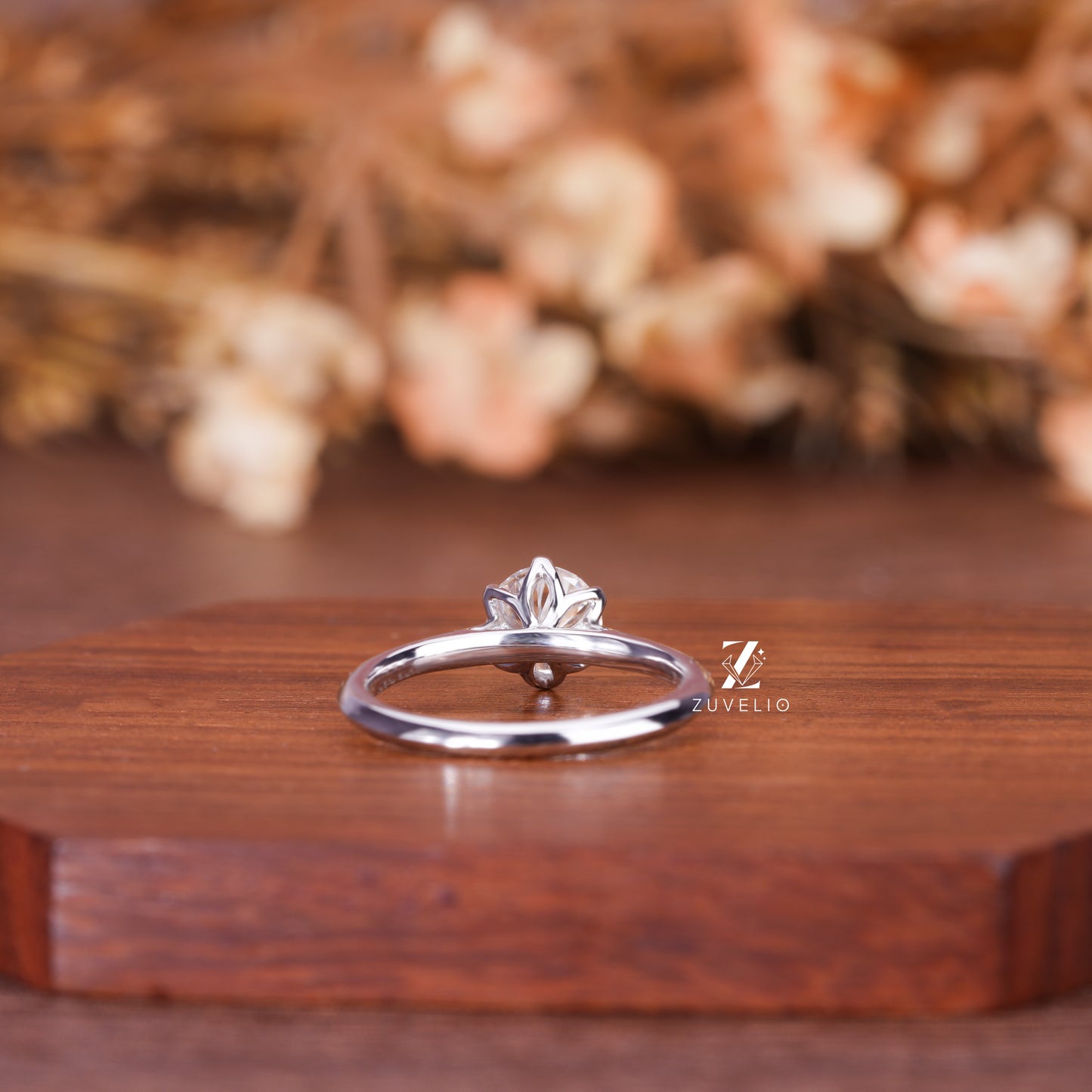 Round Moissanite Solitaire Ring