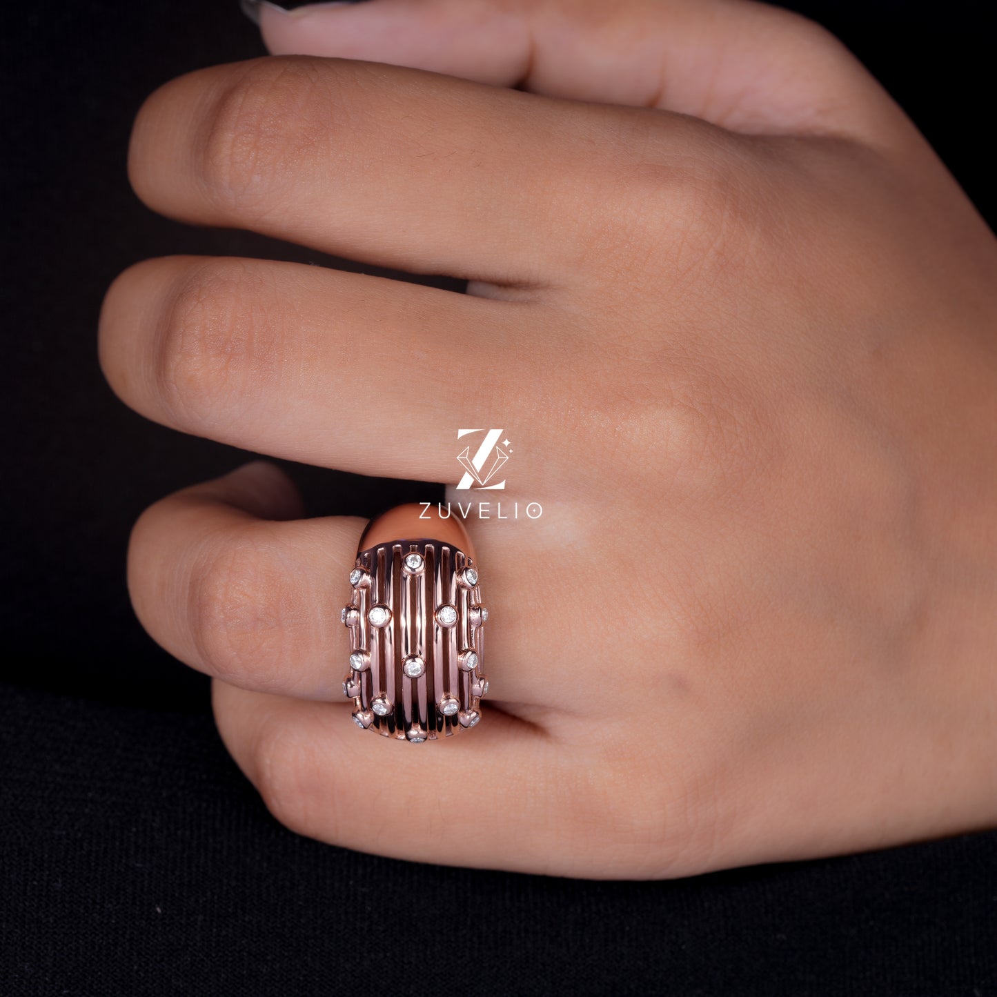 Round Moissanite Dome Shank