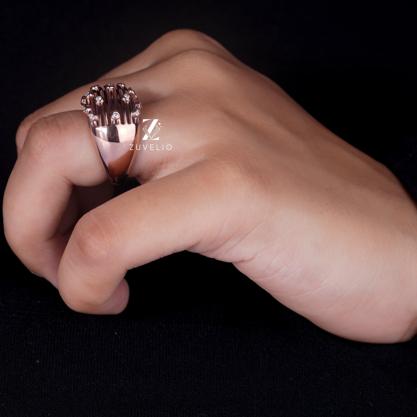 Round Moissanite Dome Shank