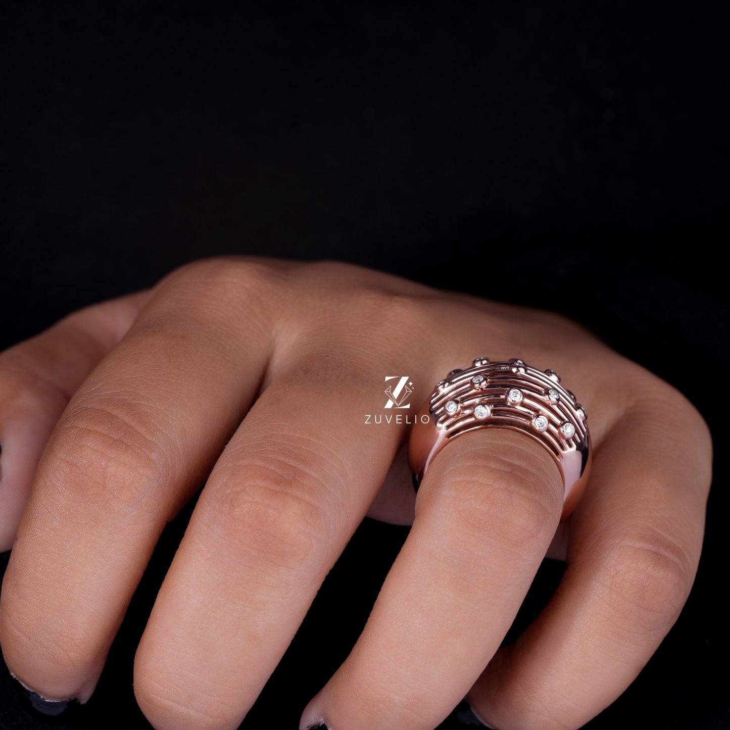 Round Moissanite Dome Shank
