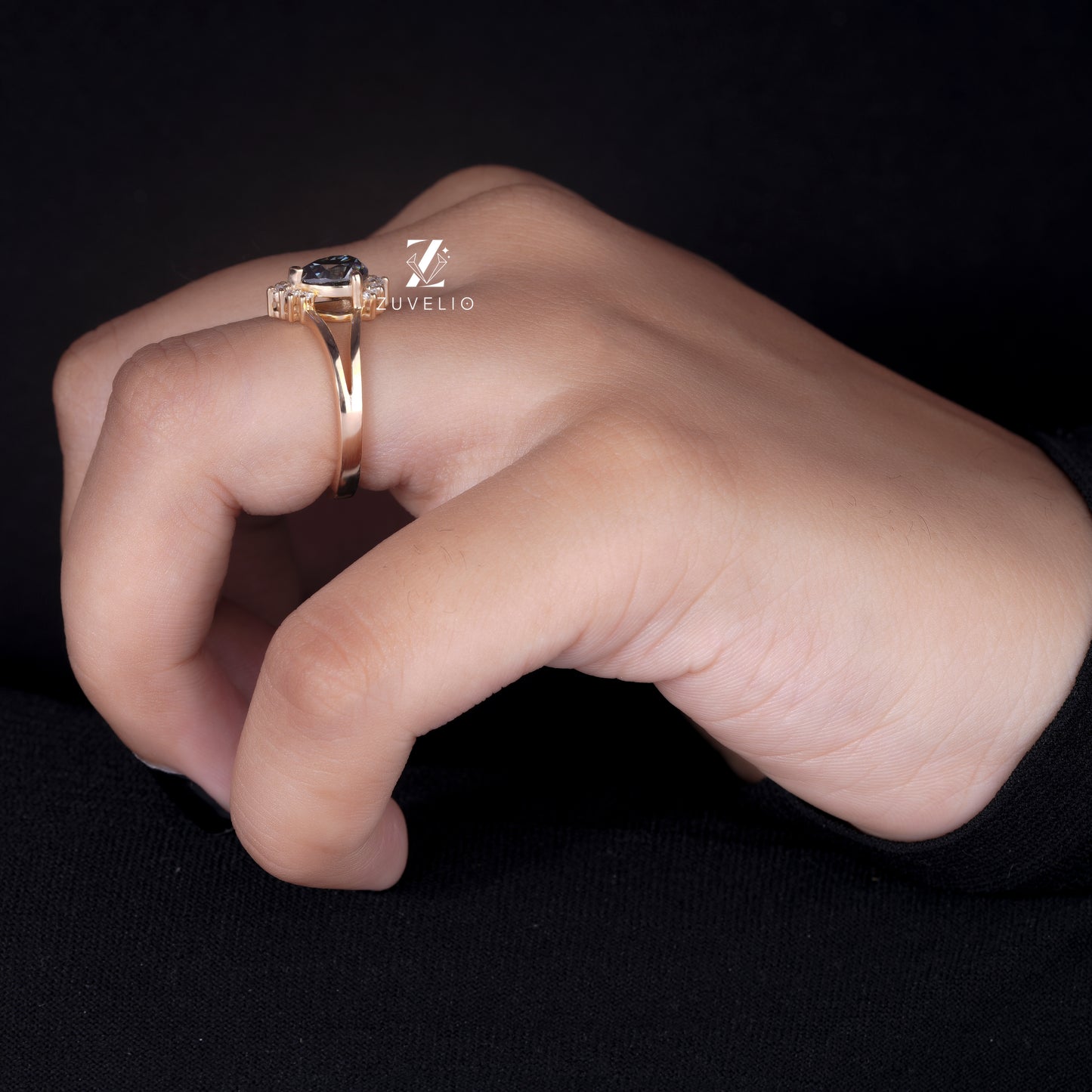 Split Shank Pear Ring