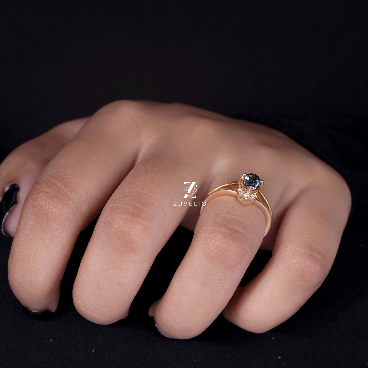 Split Shank Pear Ring