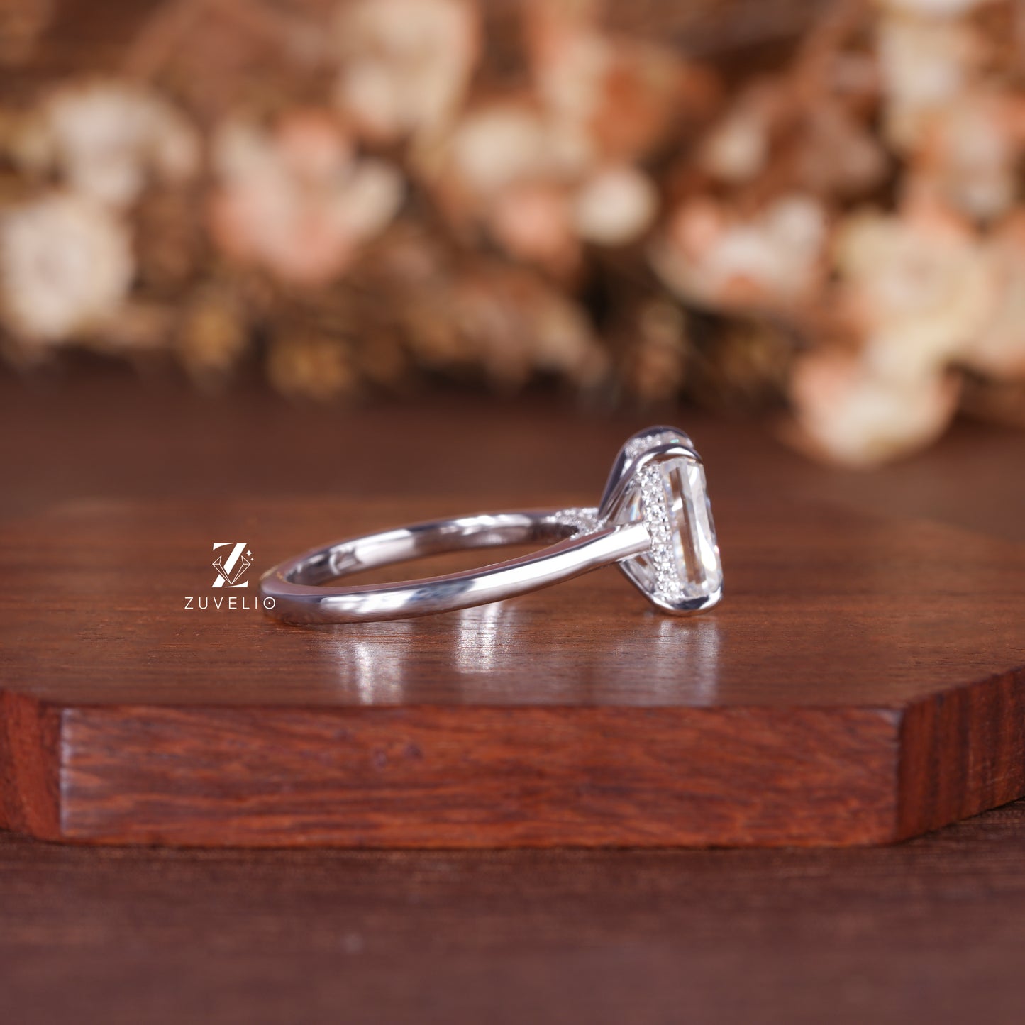 Radiant Hidden Halo Ring
