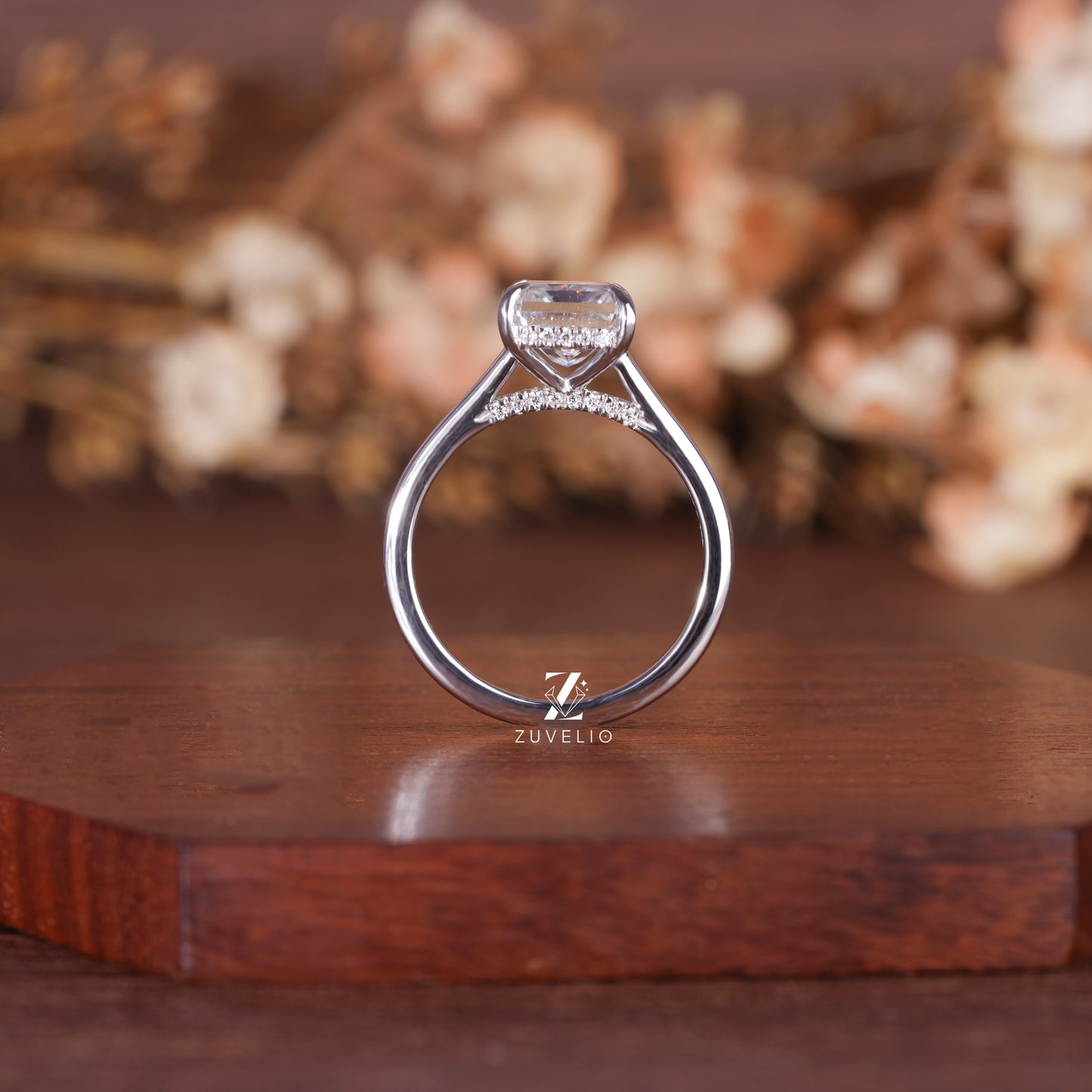 Radiant Hidden Halo Ring