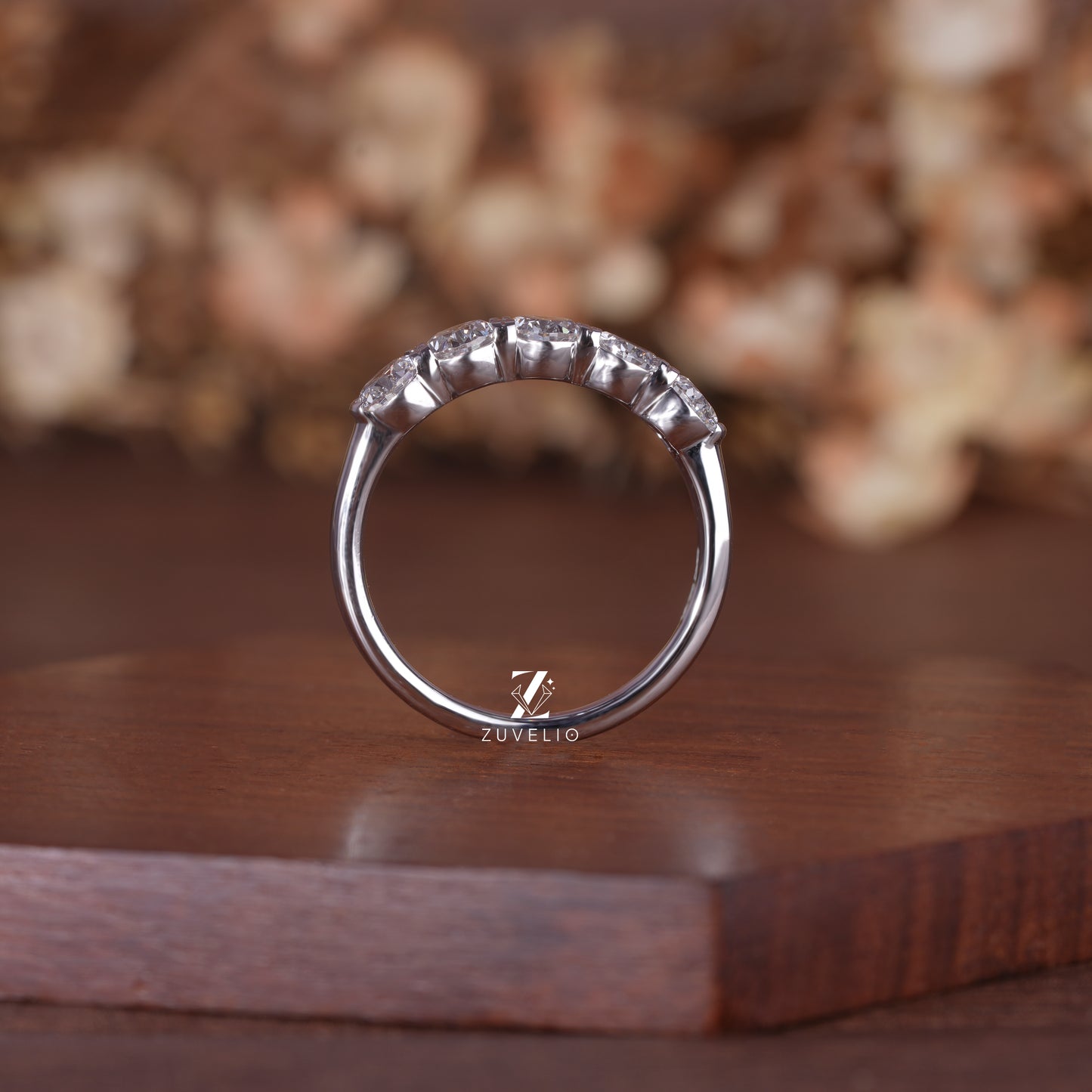 Oval Prong Diamond Band
