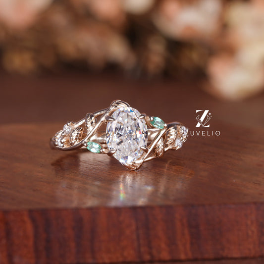 Oval Nature Inspired Ring