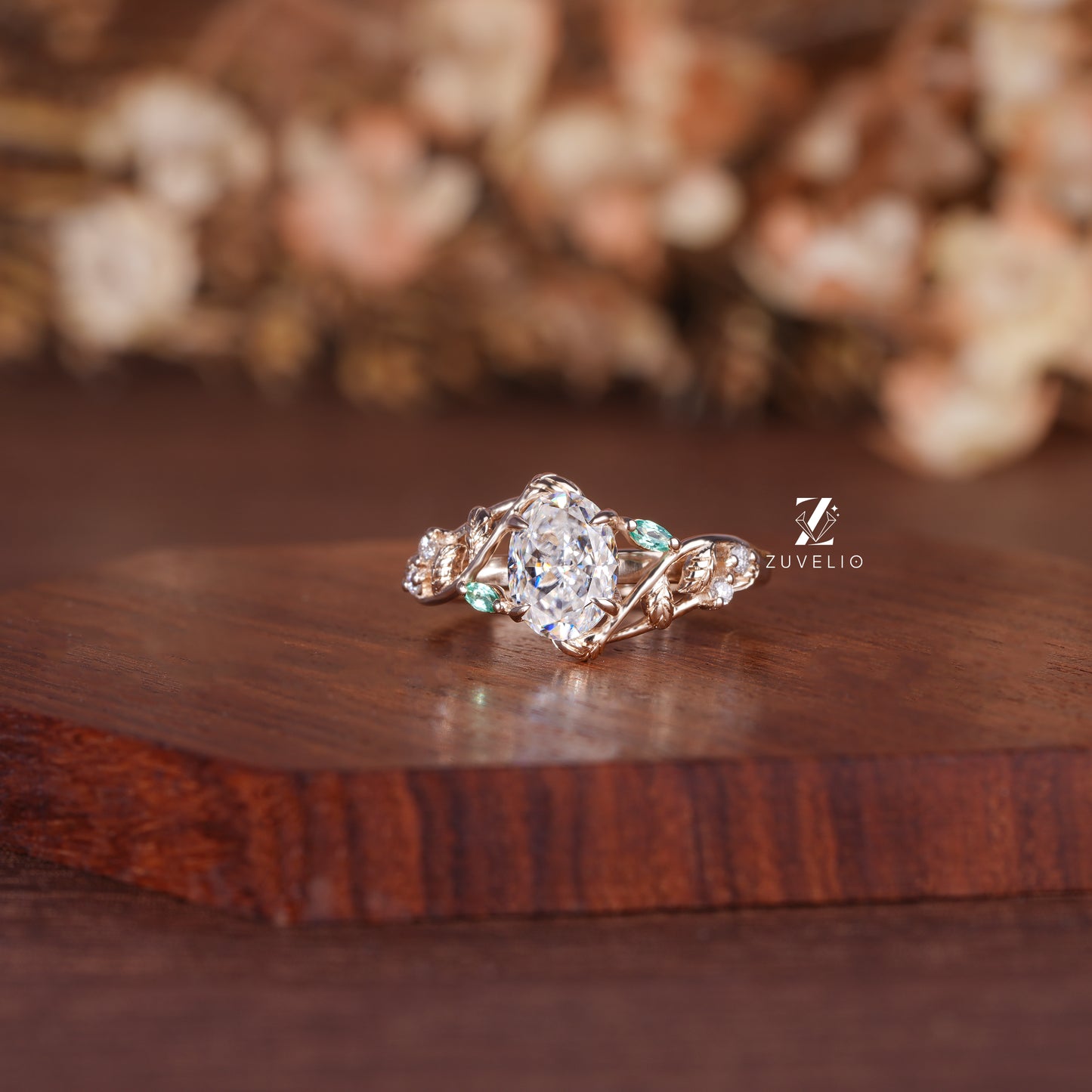 Oval Nature Inspired Ring