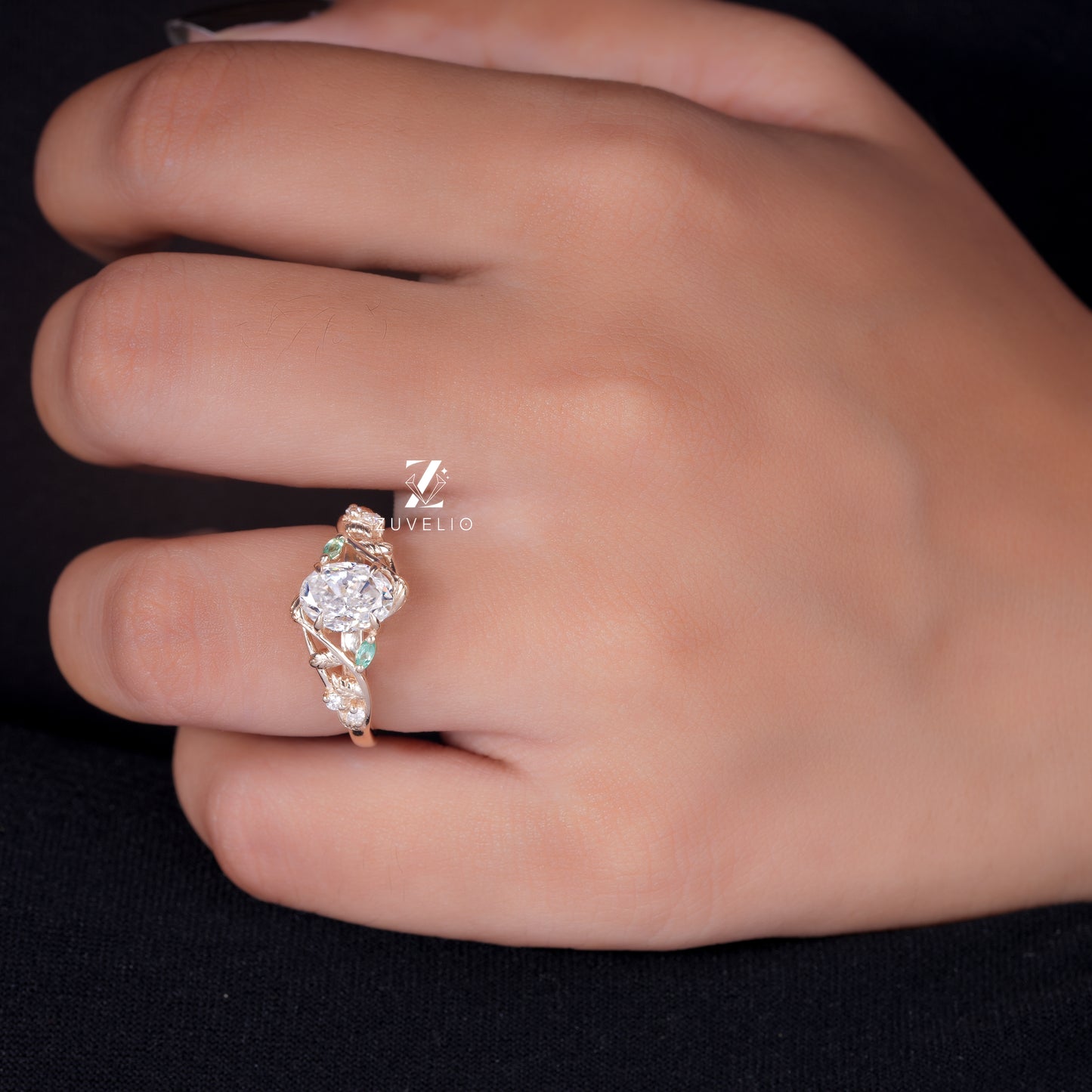 Oval Nature Inspired Ring